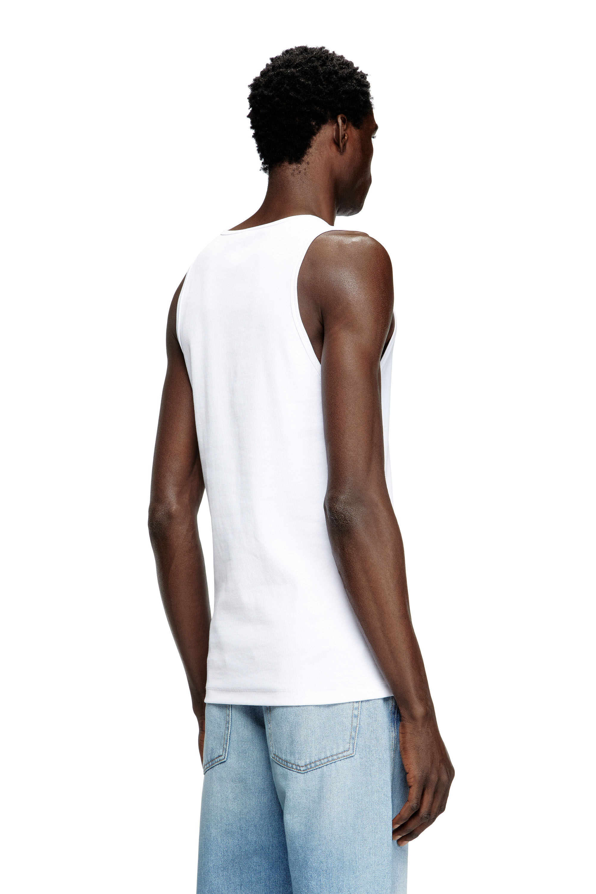 Diesel - T-LIFTY-D, Canotta con mini logo D applicato Uomo in Bianco - 4