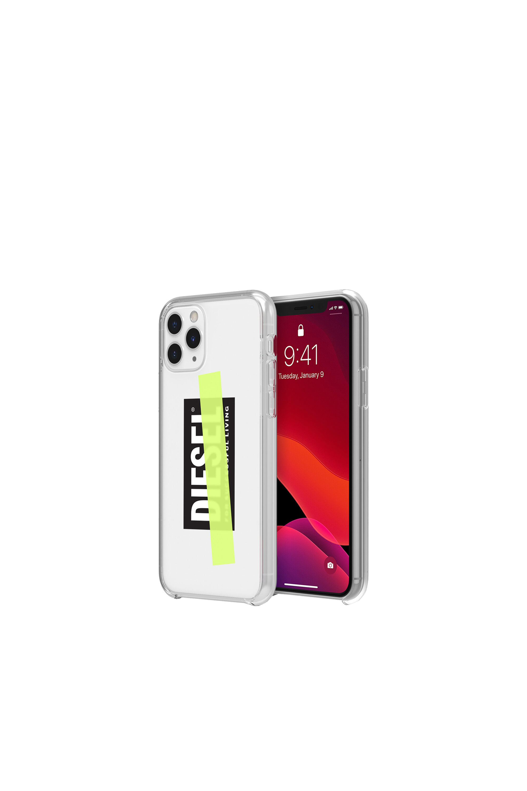 Diesel - DIPH-031-CLYET, Unisex Bedruckte Spritzgusshülle für das iPhone 11 Pro in Weiß/Gelb - 1