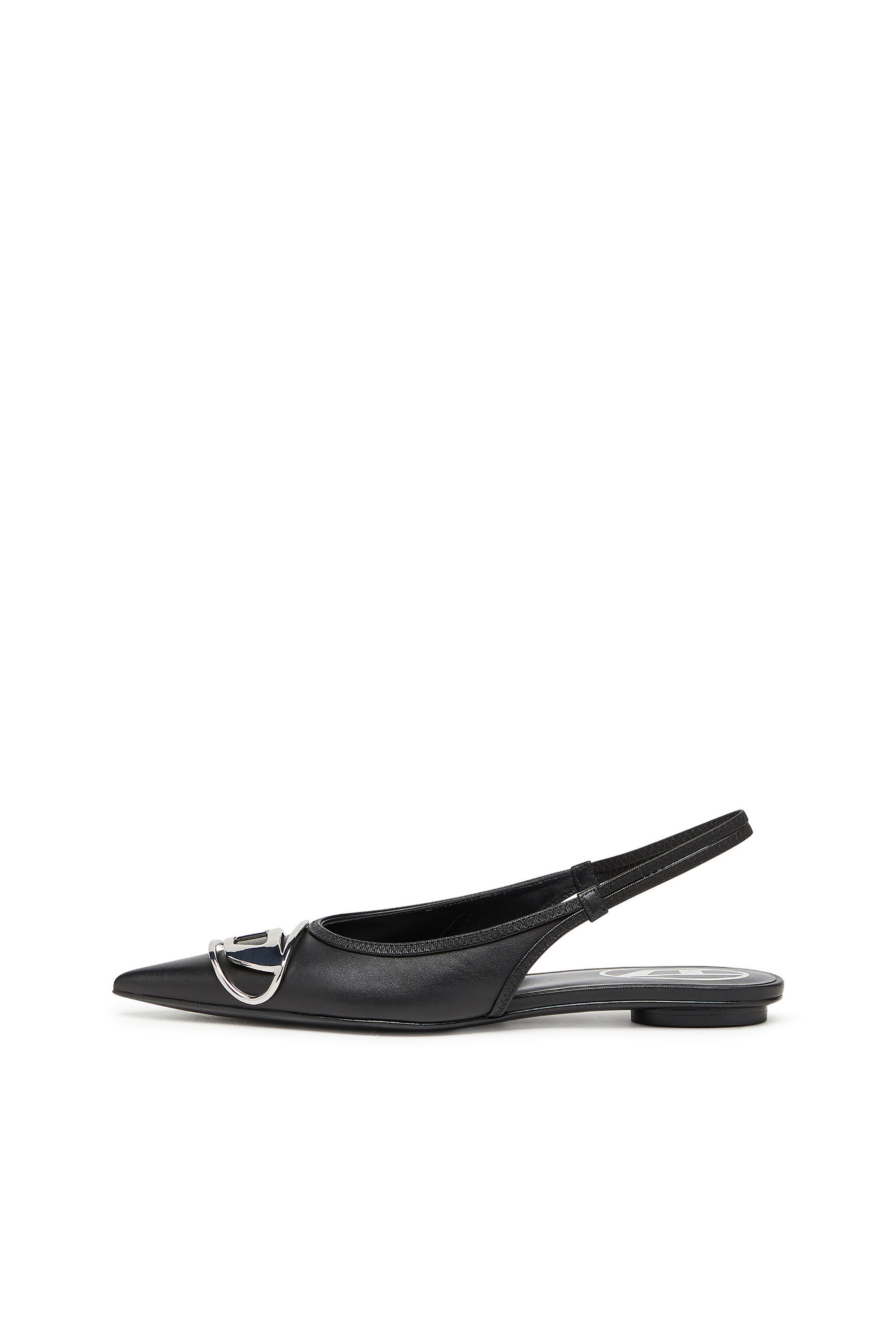 Diesel - D-VENUS SB BAL, Chaussures plates à brides en cuir nappa Femme in Noir - 6