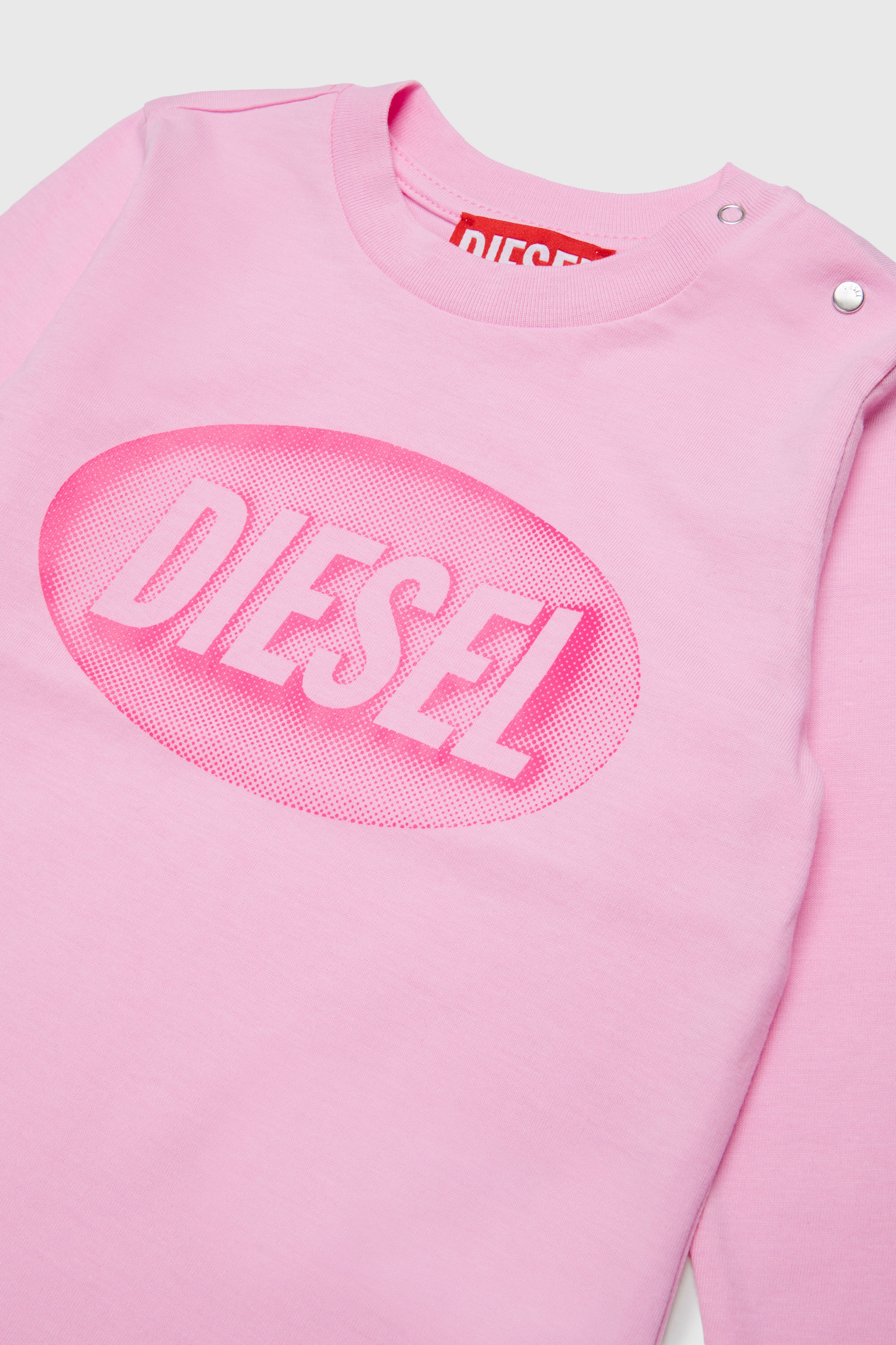 Diesel - TELMB, Herren T-Shirt aus Baumwolle mit Logo-Print in Rosa - 3