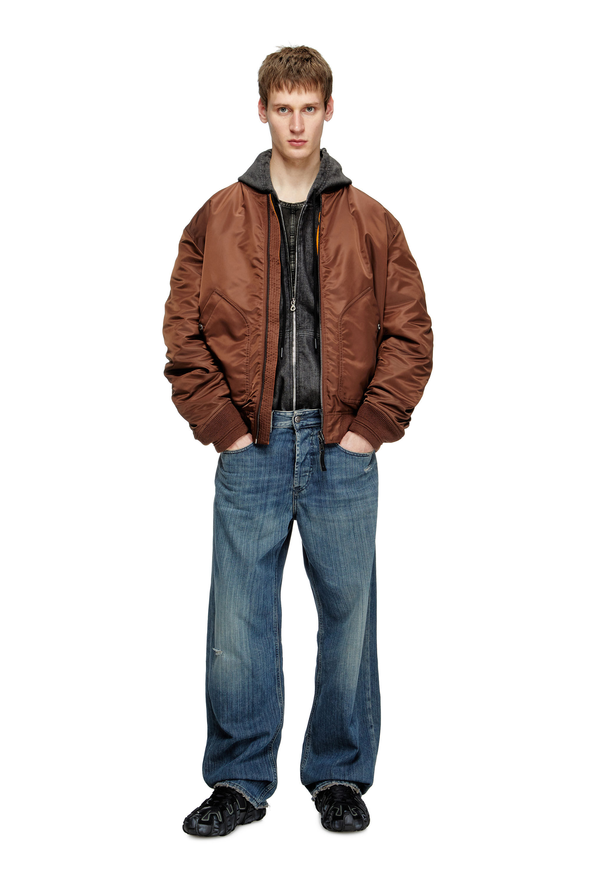 Diesel - Relaxed Jeans 2001 D-Macro 09M09 Homme, Bleu Foncé - Image 1