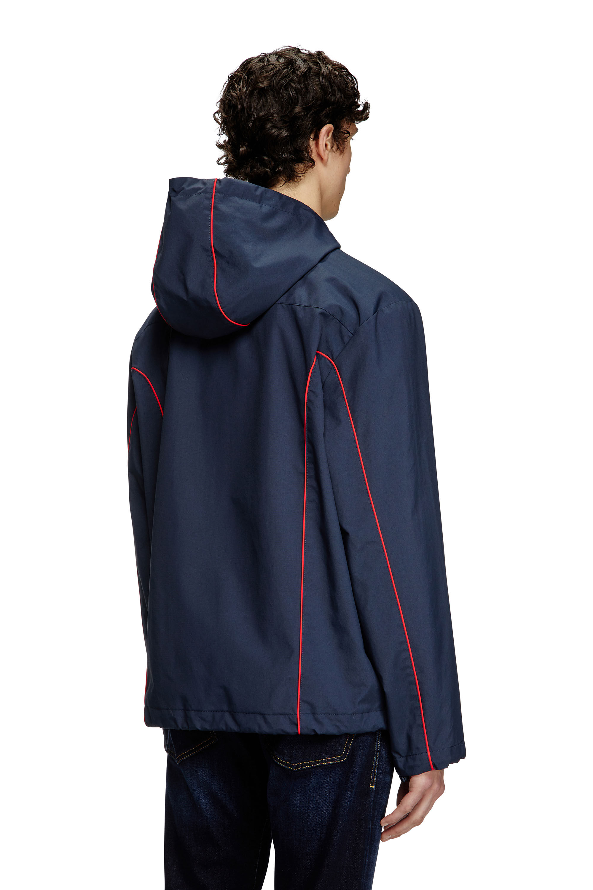 Diesel - J-HIVES, Giacchino a vento con profilature a contrasto Uomo in Blu - 4