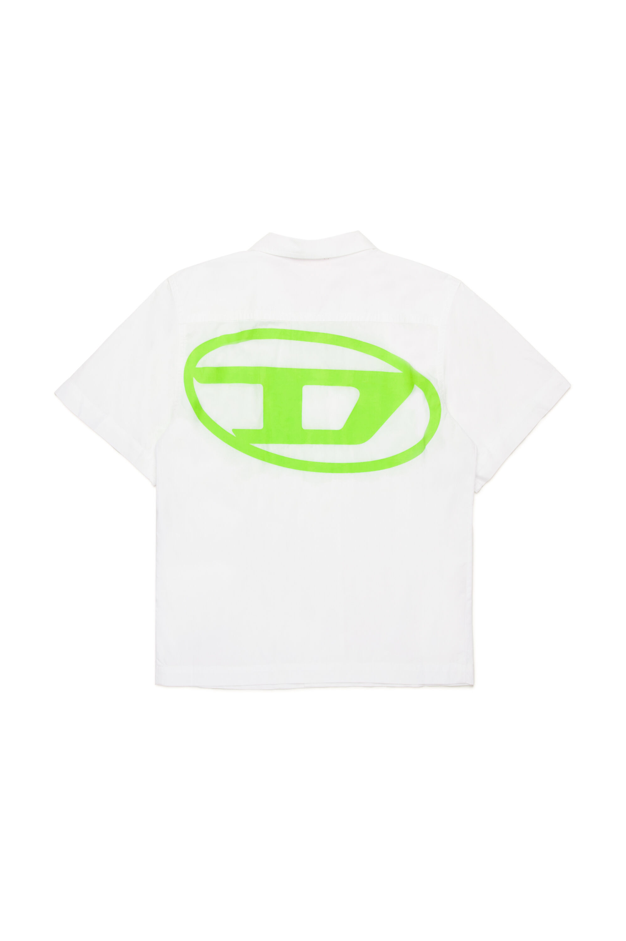 Diesel - MCPOLLY, Camicia a maniche corte con stampa Oval D Uomo in Bianco - 2