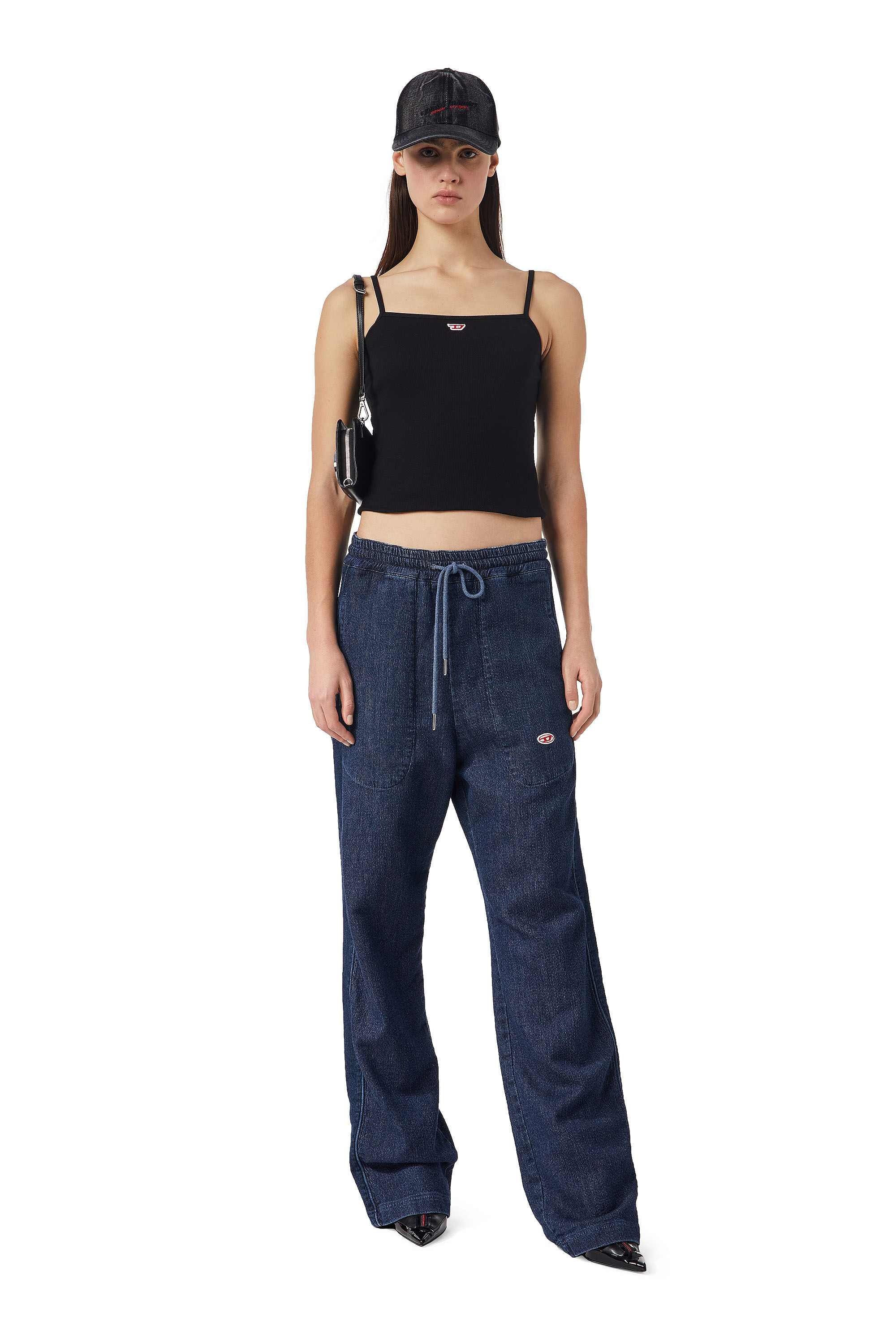 Diesel - D-Martians Track Denim 09C30 Straight, Dark Blue - Image 1