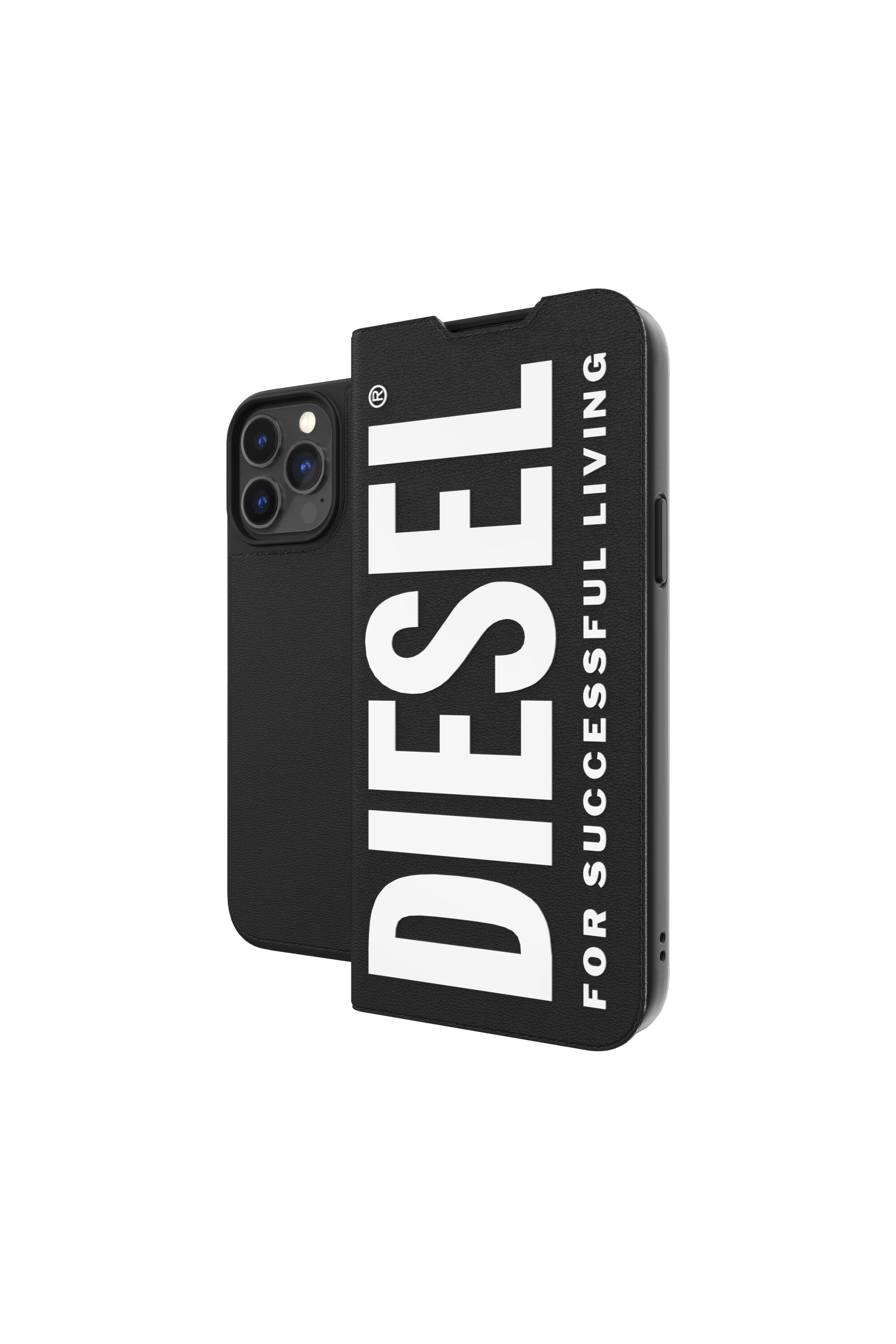 Diesel - 48275 BOOKLET CASE, Étui folio pur iPhone 13 Pro Max Mixte in Noir - 1