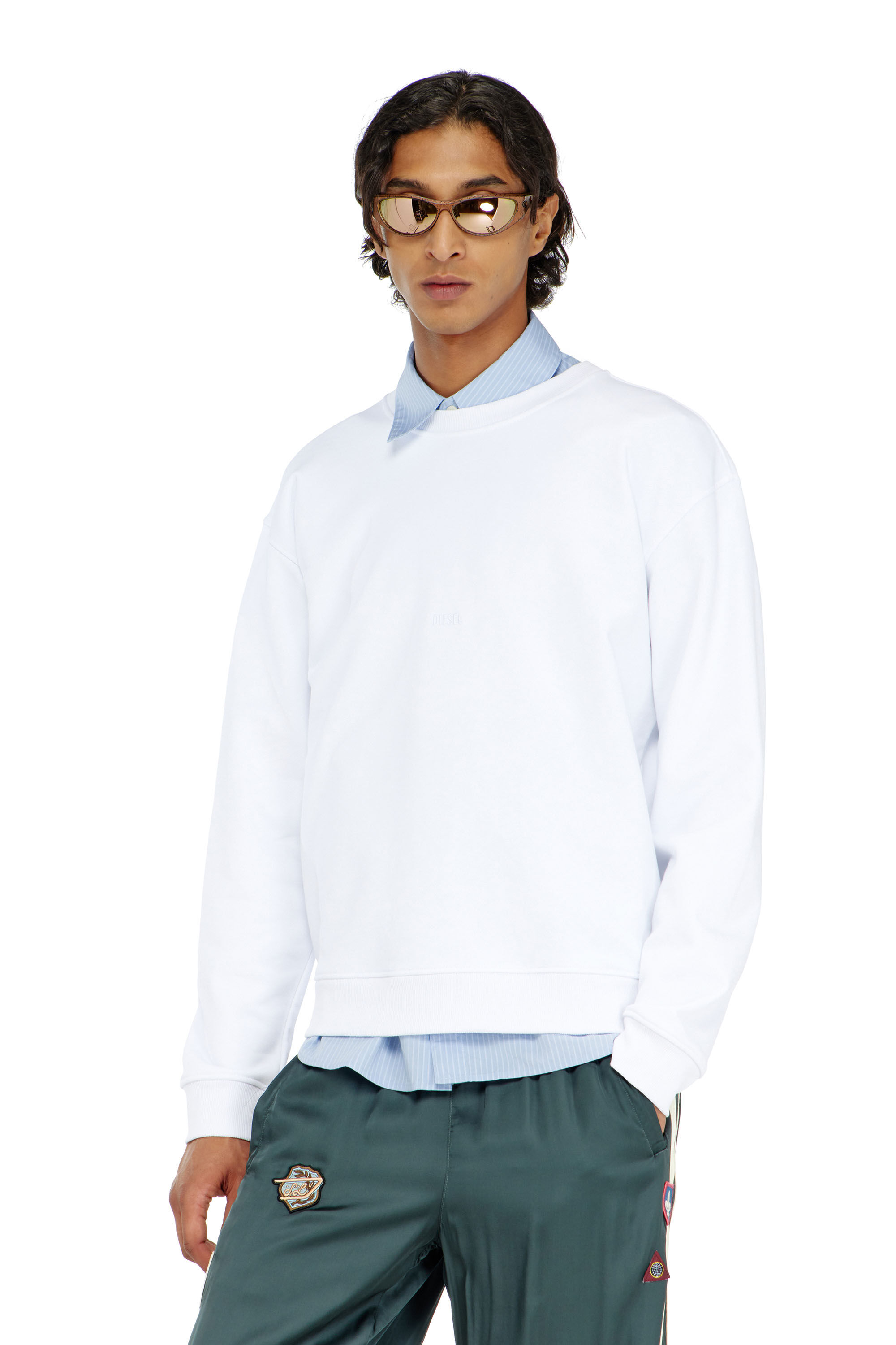 Diesel - S-NORM-AA5, Felpa in cotone con micro ricamo logo Uomo in ToBeDefined - 3