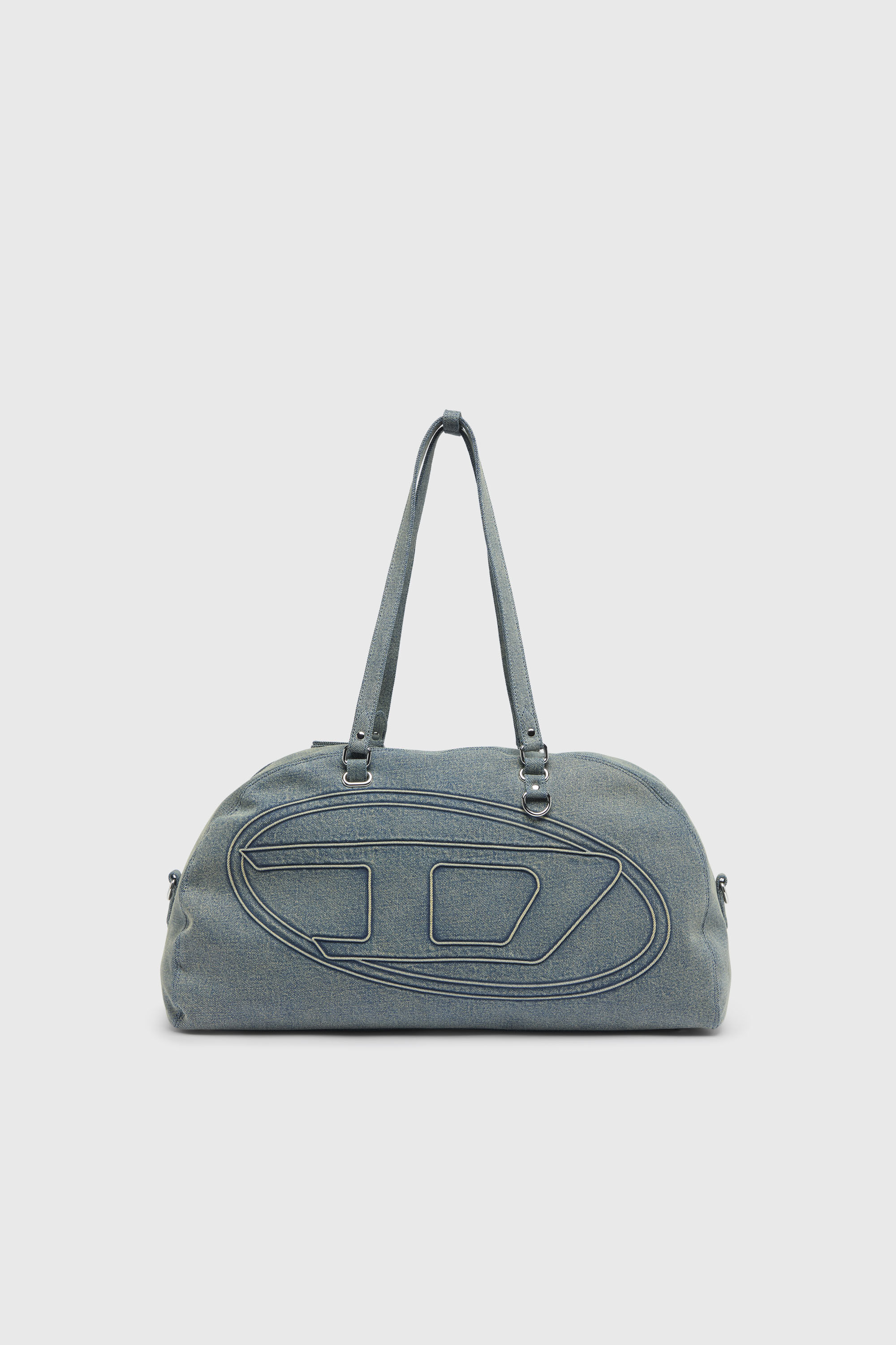 Diesel - 1DR DOME SOFT DUFFLE XL, Unisex 1DR Dome-Duffle-Tasche aus Denim mit Oval D Logo in Hellblau - 2
