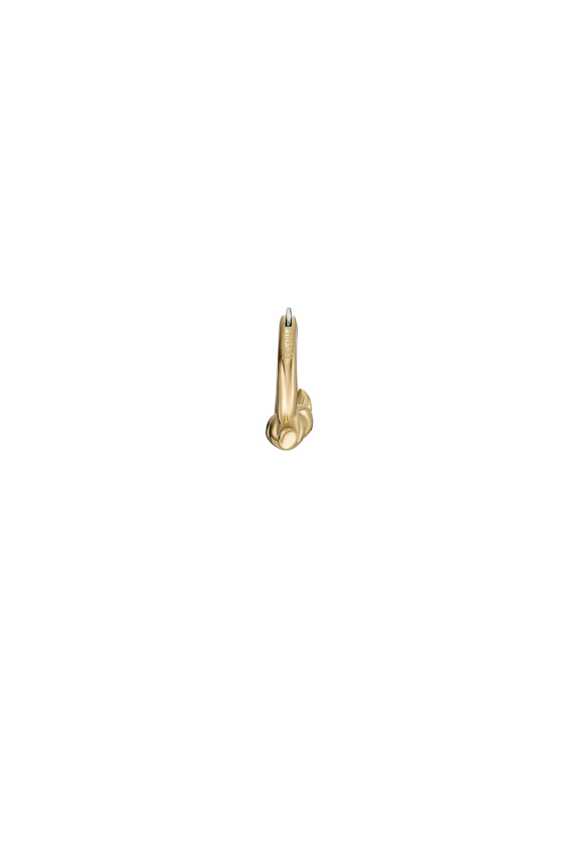 Diesel - DX1566710 JEWEL, Orecchino a cerchio in acciaio inossidabile dorato Unisex in Oro - 2