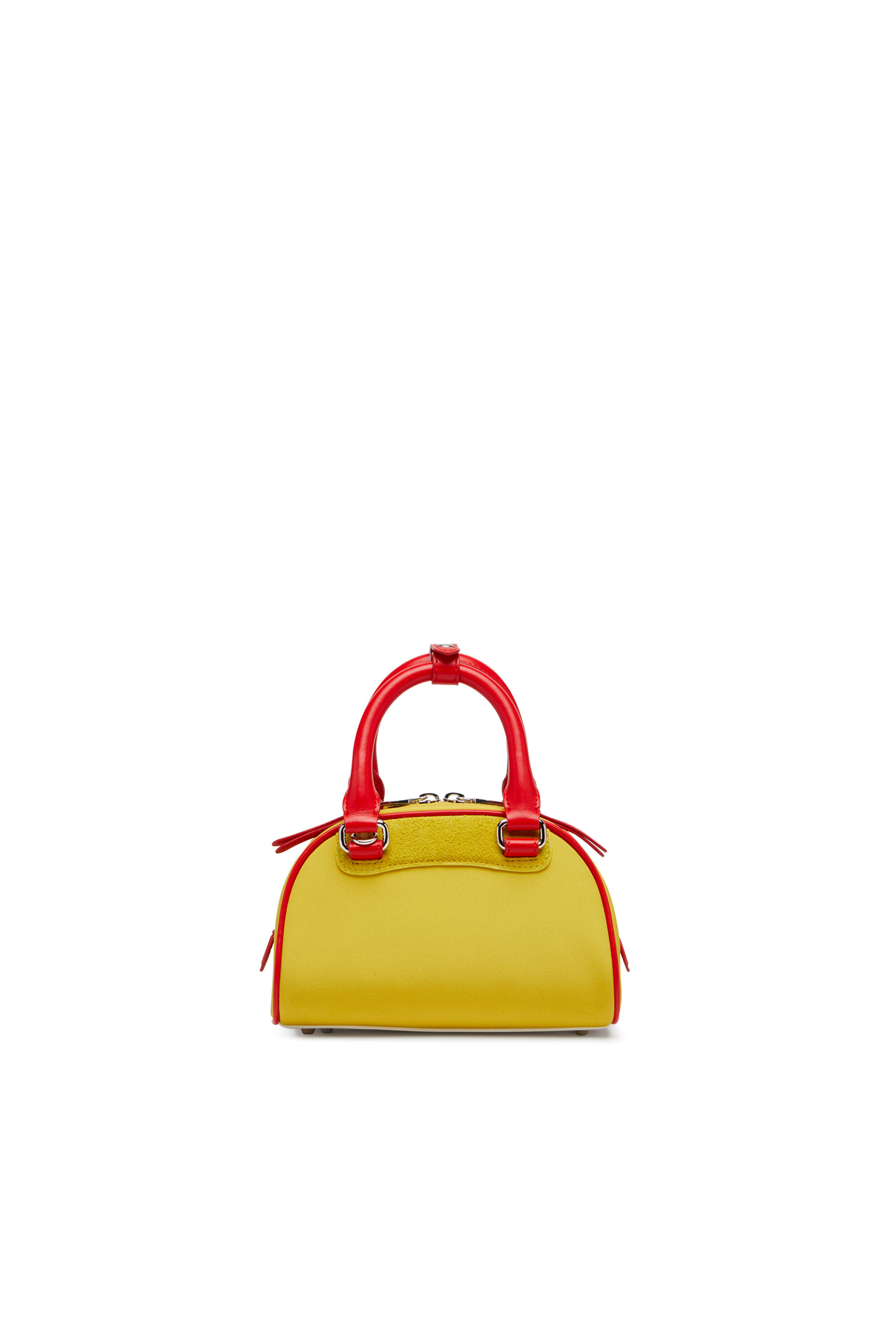 Diesel - 1DR DOME CROSSBODY, Damen Colourblock-Mini-Bowling-Tasche in Gelb - 3
