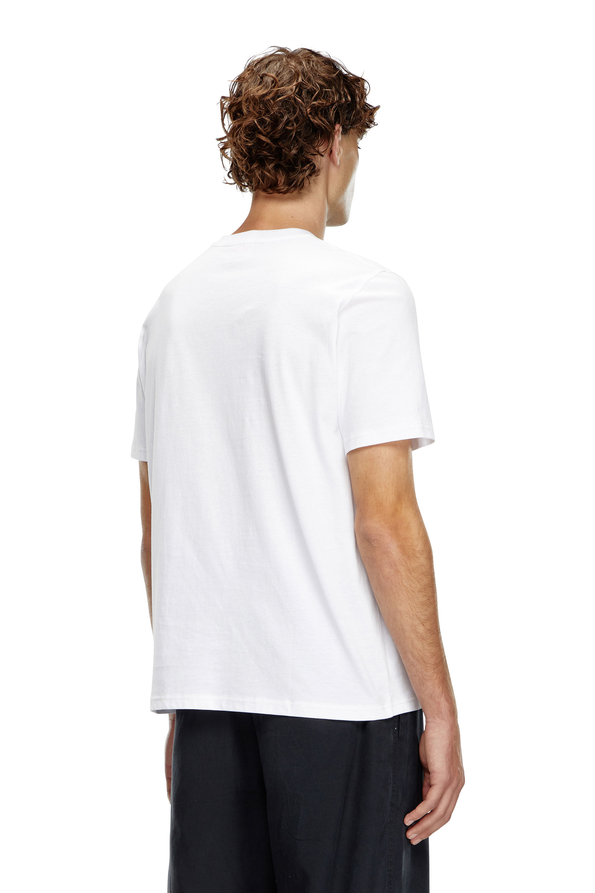 Diesel - T-ADJUST-K14, Homme T-shirt avec logo effet éclaboussé in Blanc - Image 4