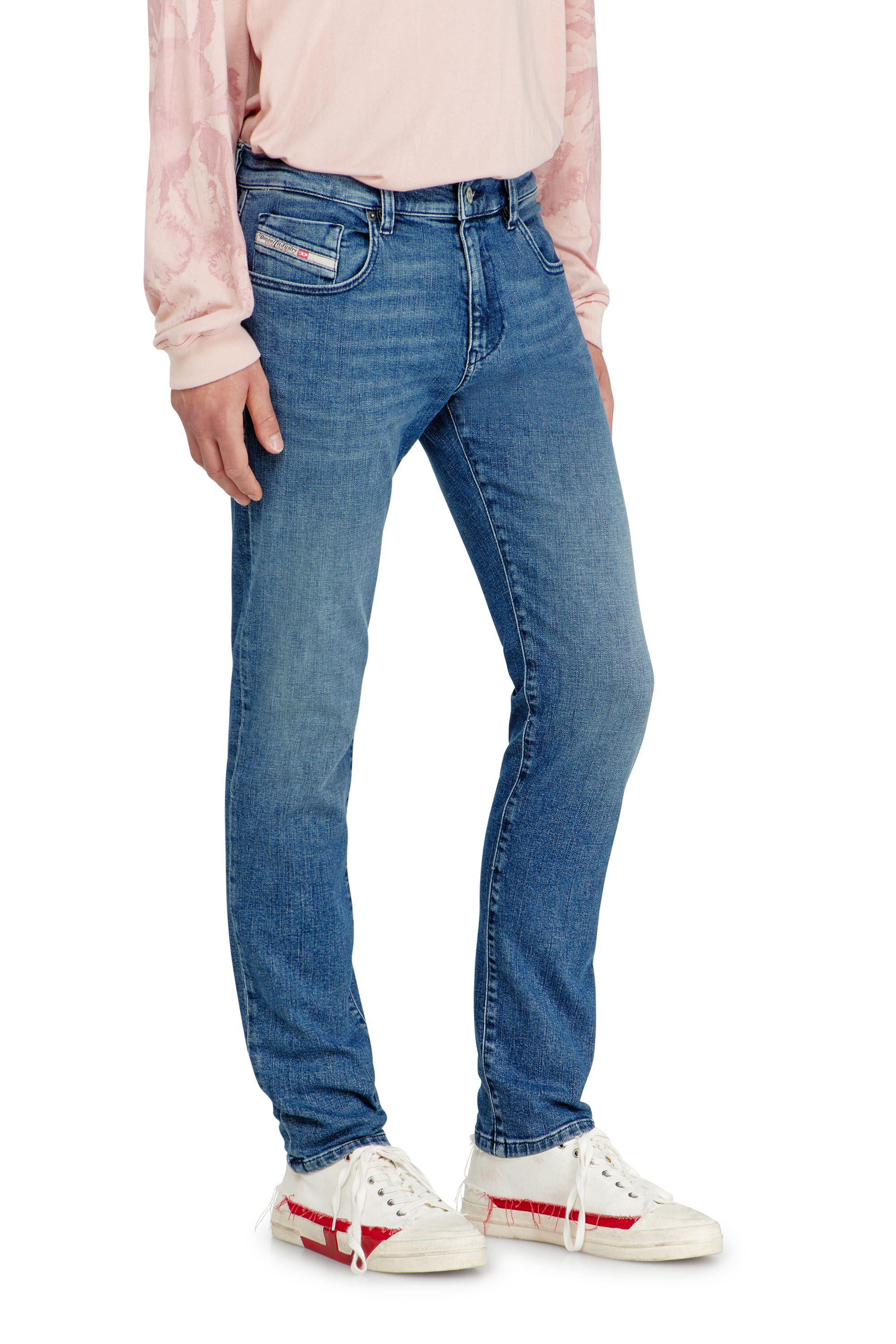 Diesel - Slim Jeans 2019 D-Strukt 0HDBK Homme, Bleu moyen - Image 7