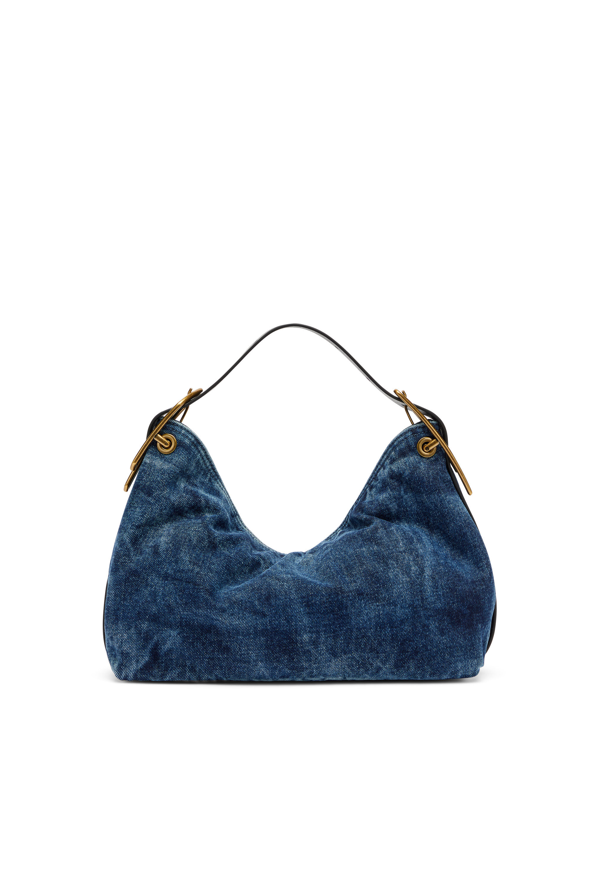 Diesel - D-LINE SHOULDER, Damen D-Line-Denim Schultertasche in Mittelblau - 3