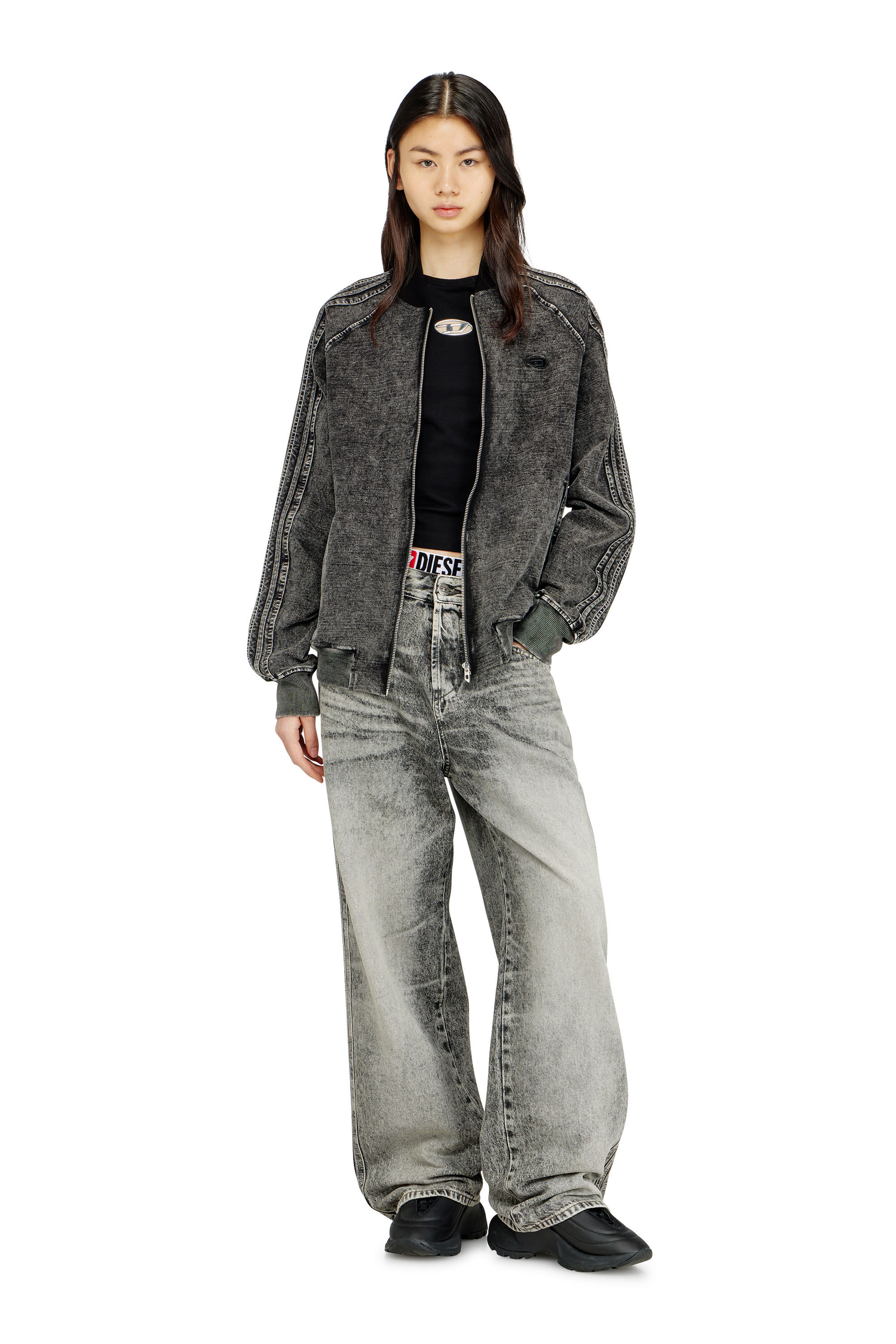 Diesel - Relaxed Jeans 1997 D-Enim-M 09P11 Mixte, Gris Clair - Image 2