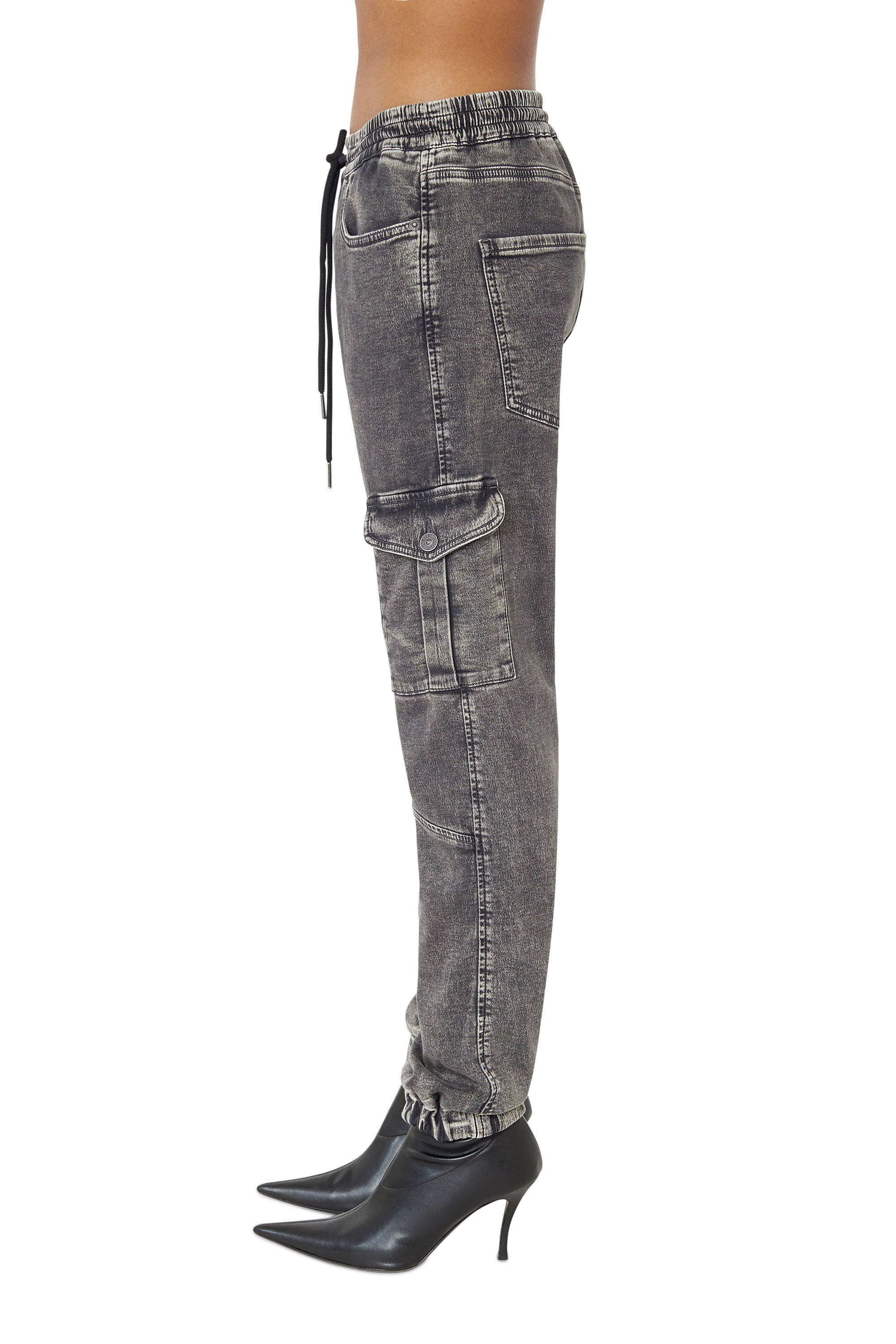 Diesel - Slim D-Ursy Track Denim 069ZF, Schwarz/Dunkelgrau - Image 5