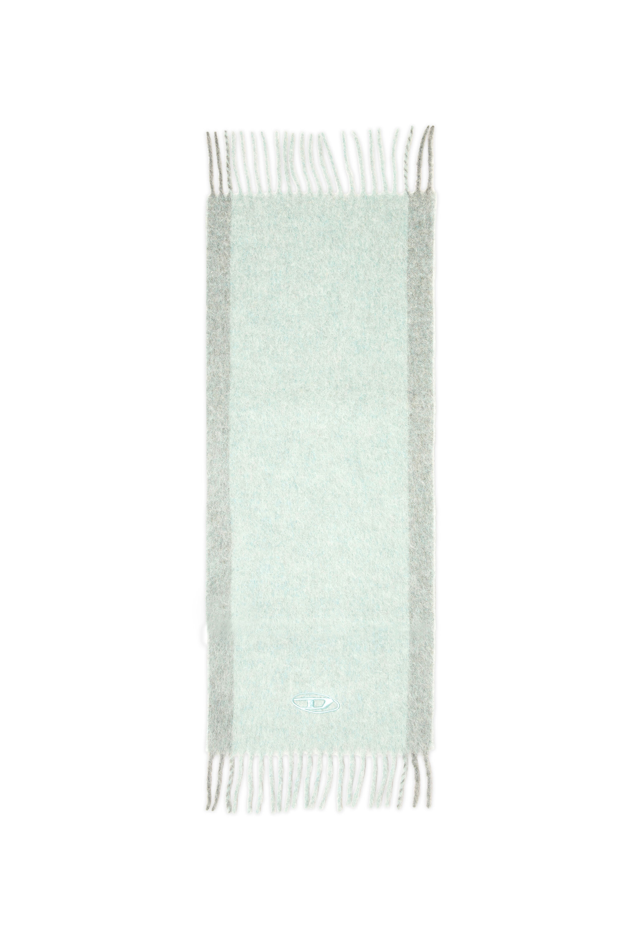 Diesel - S-OLID, &Eacute;charpe en m&eacute;lange de laine avec rayures contrast&eacute;es Homme in Vert - 2
