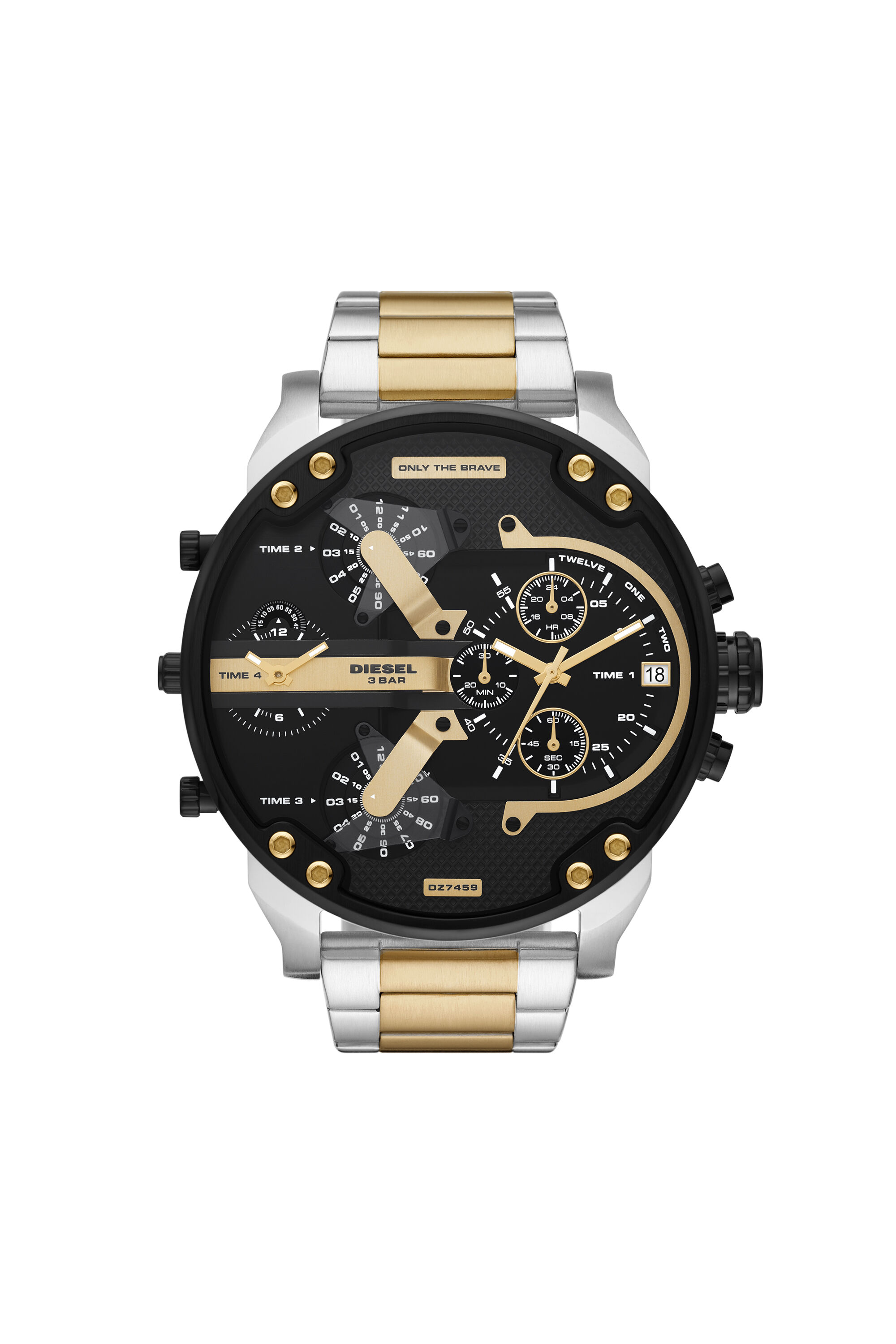 DZ7459 Black silver and gold men s watch Diesel Mr. Daddy 2.0