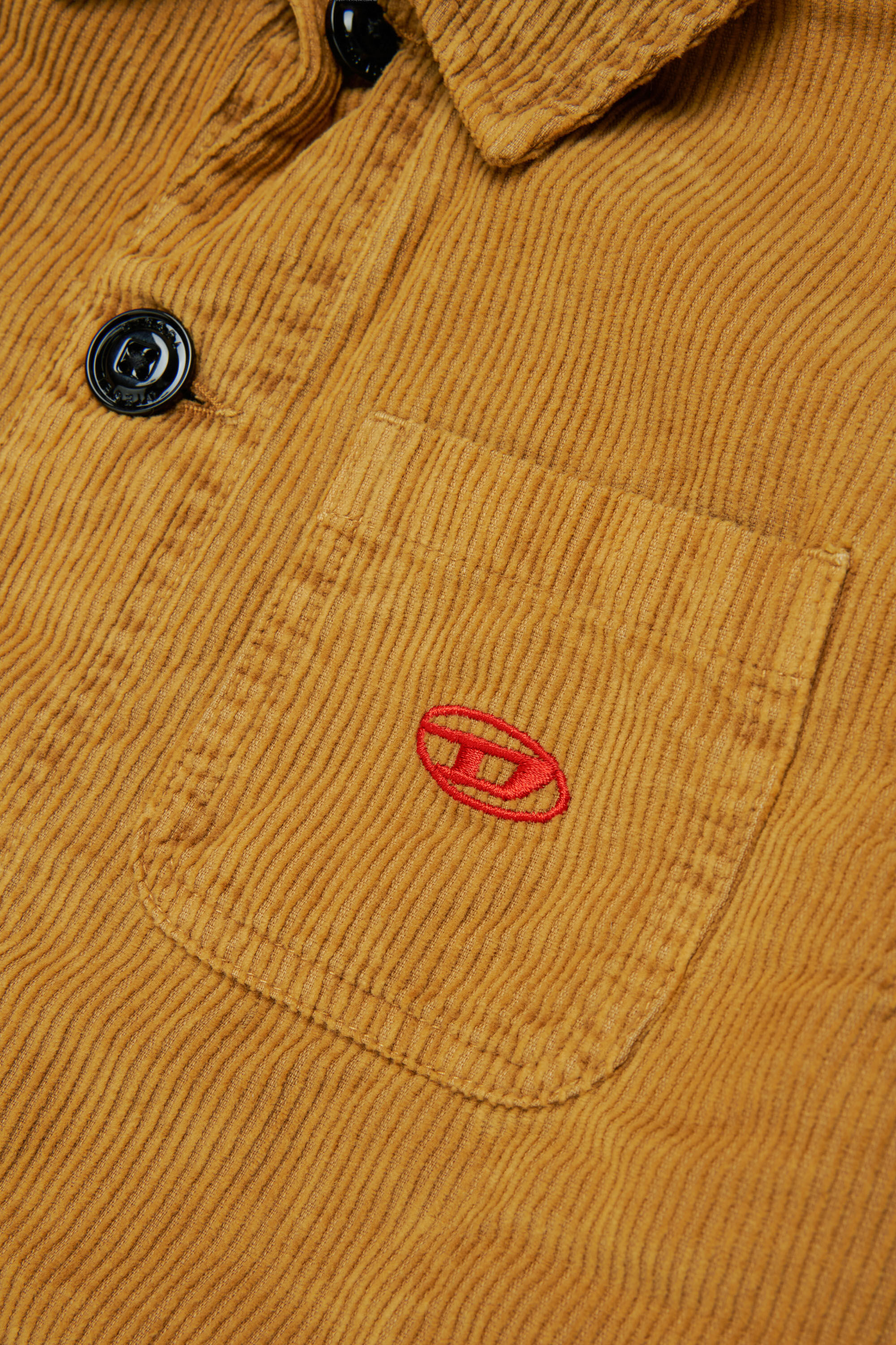 Diesel - JMILL, Surchemise en velours c&ocirc;tel&eacute; Homme in Marron - 4