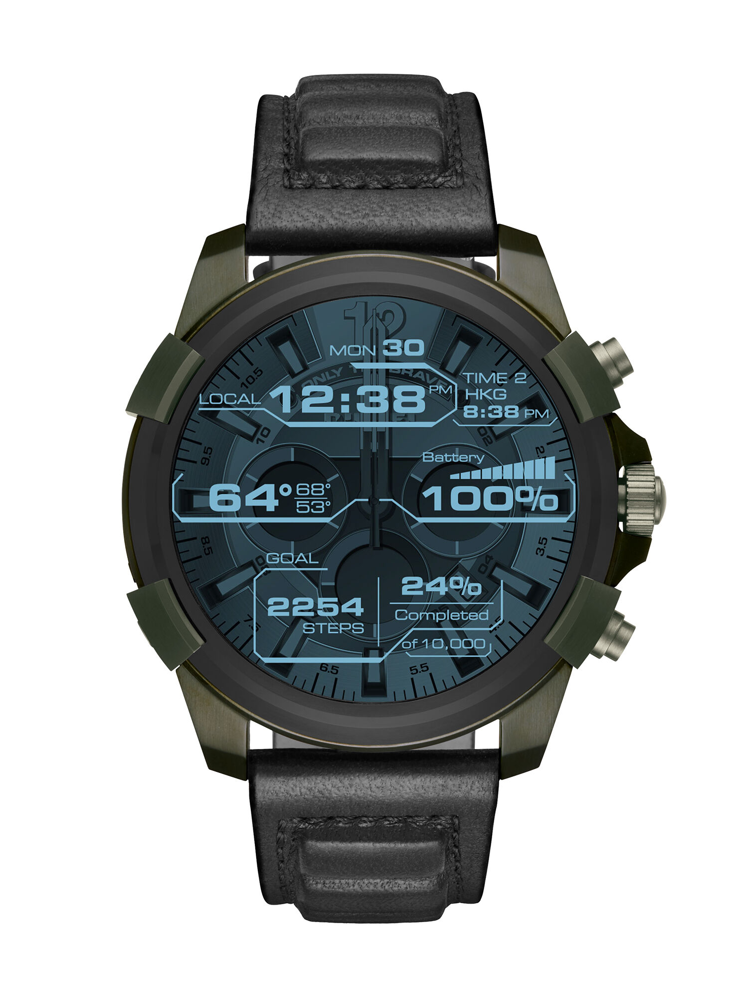 DT2003 Man Leather touchscreen smartwatch 48 mm Diesel