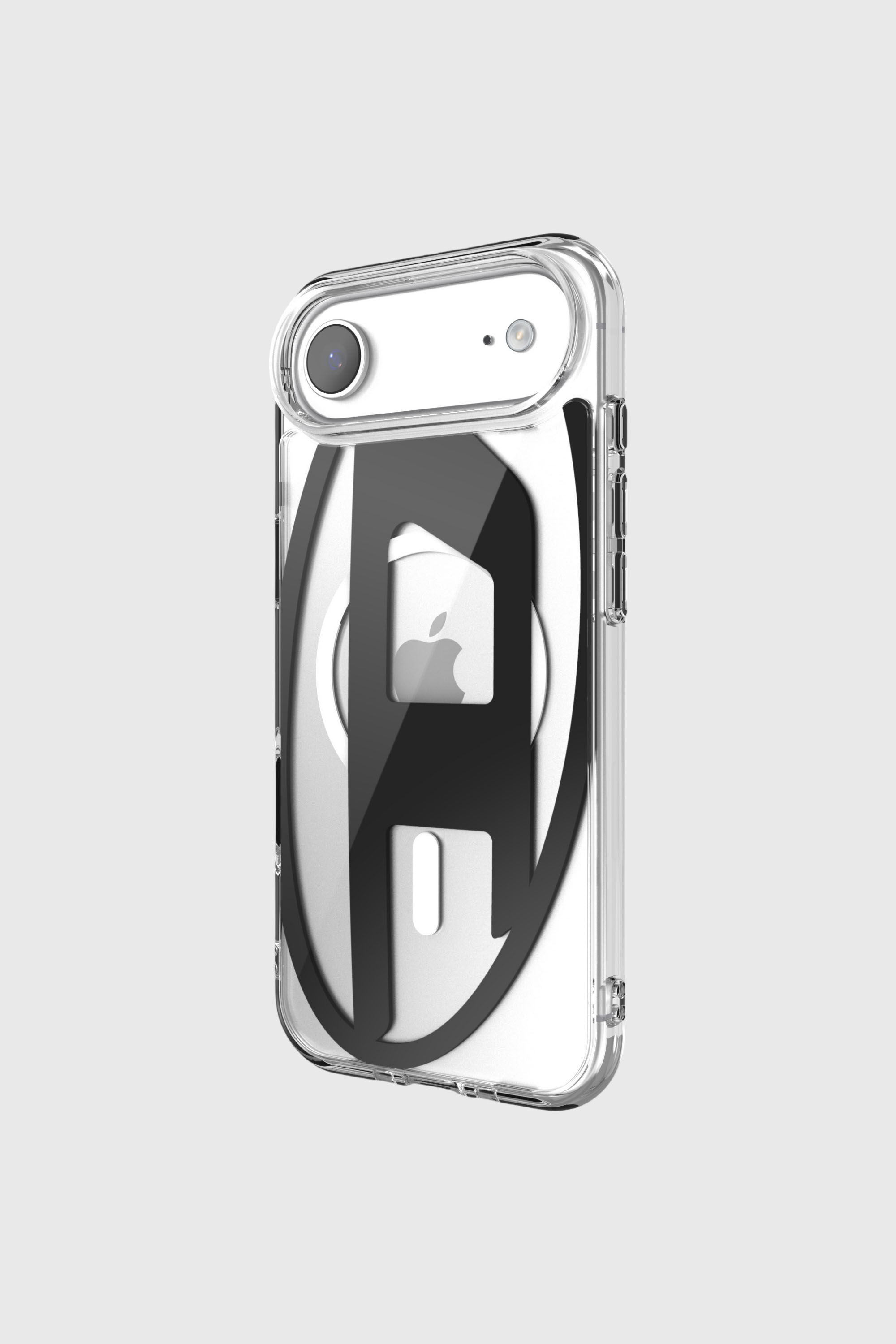 Diesel - 60416 AOP CASE, Custodia metallica Oval D con Magsafe per iPhone 17 Air Unisex in Nero - 3