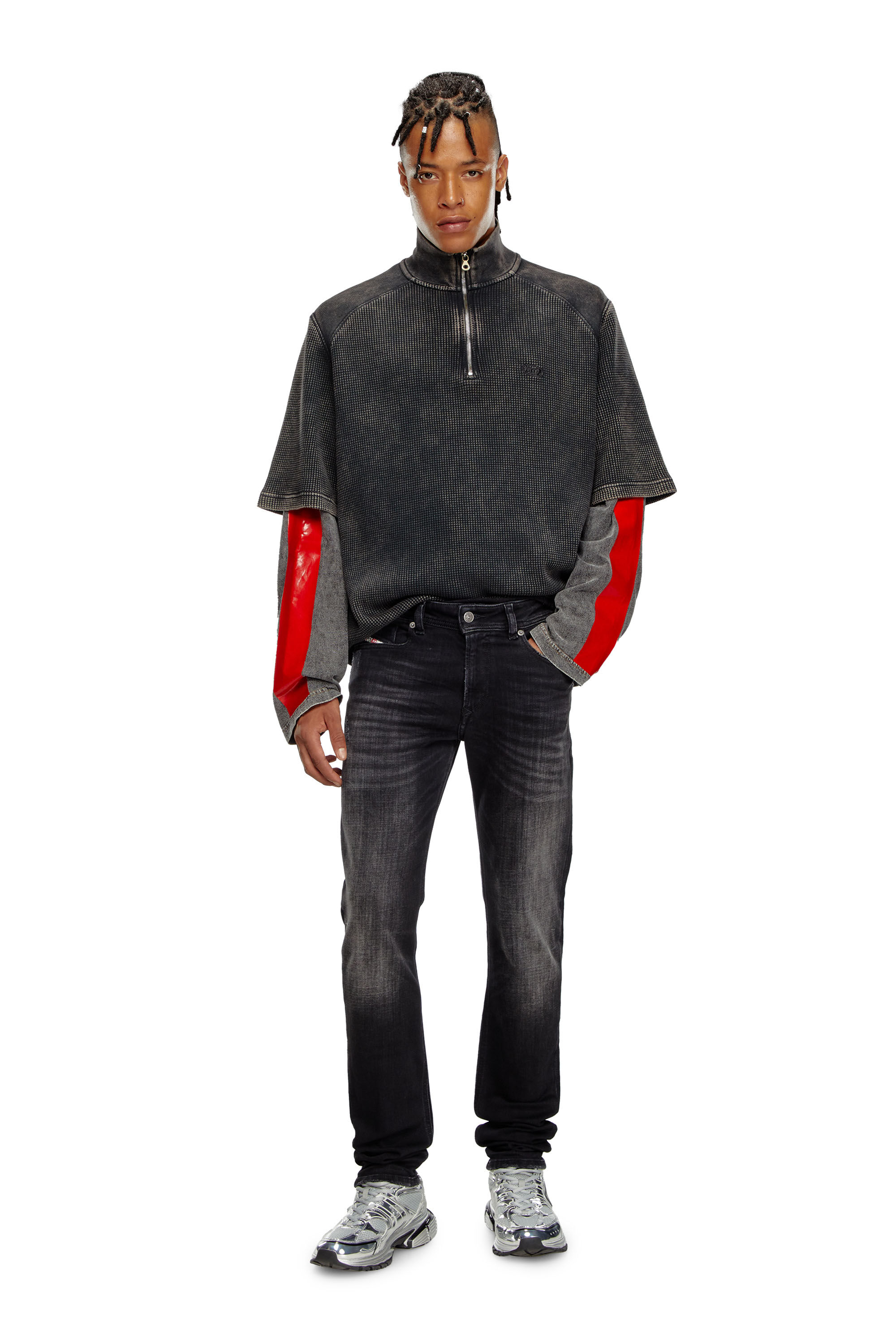 Diesel - Skinny Jeans 1979 Sleenker 09K11 Uomo, Nero/Grigio scuro - Image 1