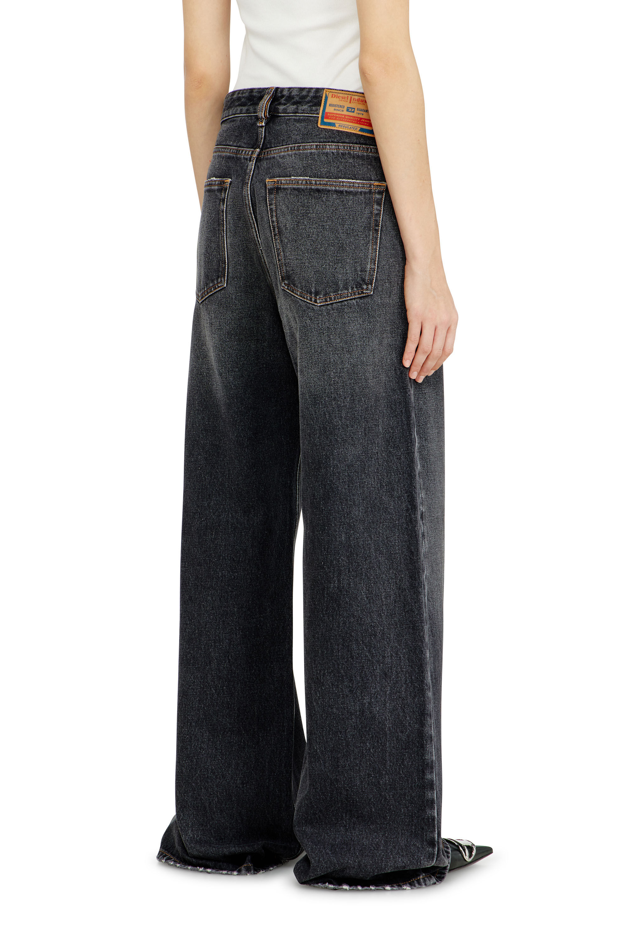 Diesel - Relaxed Jeans 1996 D-Sire 007F6 Mixte, Noir/Gris fonc&eacute; - Image 5