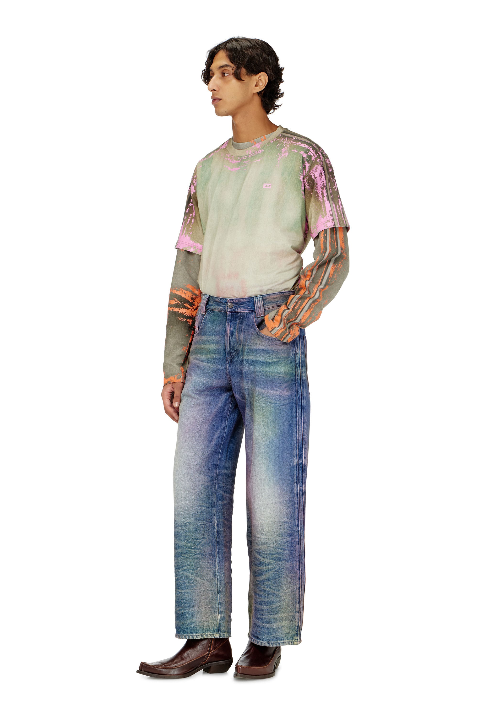 Diesel - Relaxed Jeans 1982 D-Hakou 007FW Mixte, Bleu moyen - Image 1