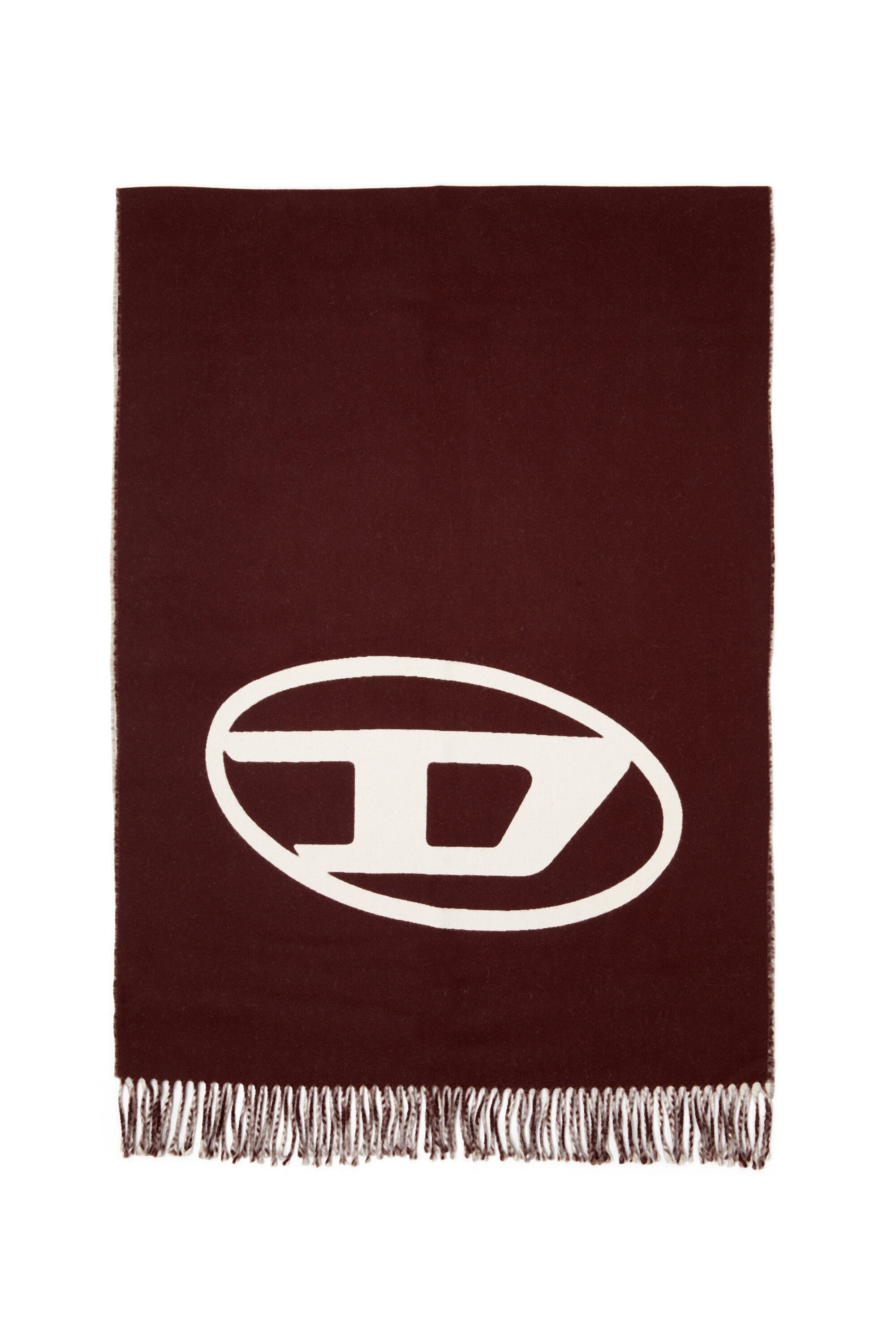 Diesel - S-TEVIE, Sciarpa in lana reversibile bicolore Uomo in Rosso - 1