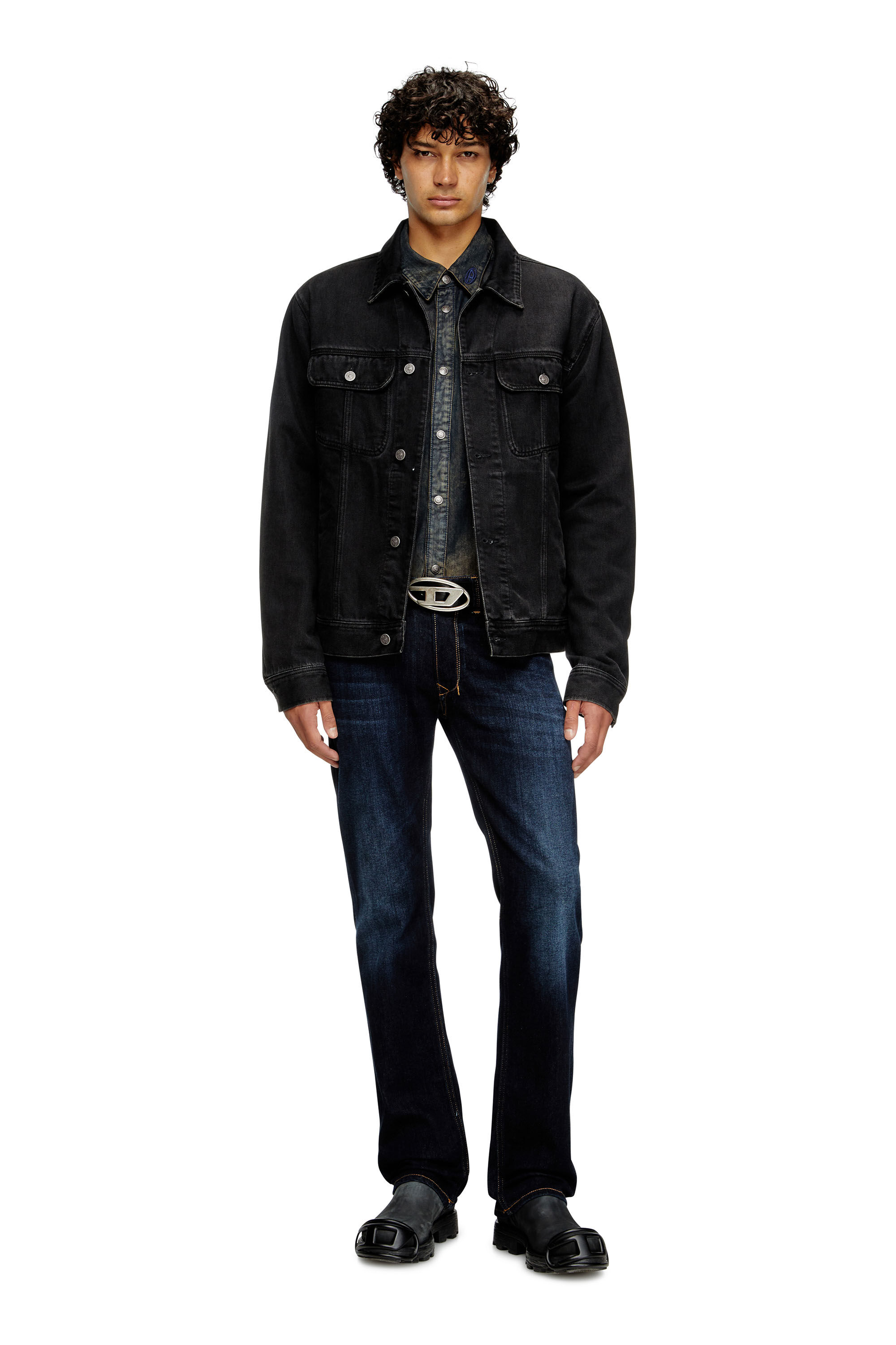 Diesel - Regular Jeans 1985 Larkee 009ZS Homme, Bleu Foncé - Image 1