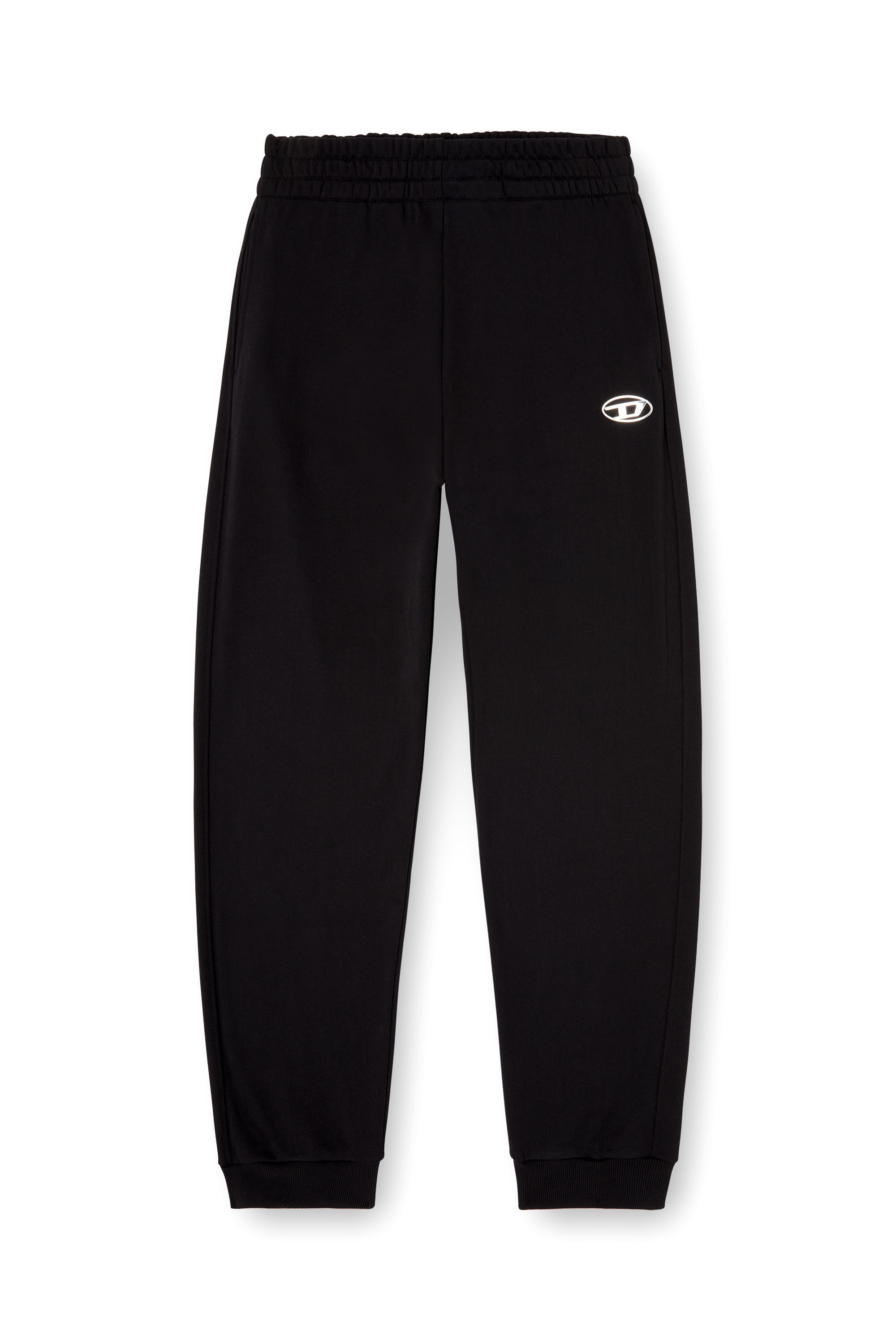 Diesel - P-MARKY-OD, Pantaloni tuta con Oval D metallizzato Uomo in Nero - 2