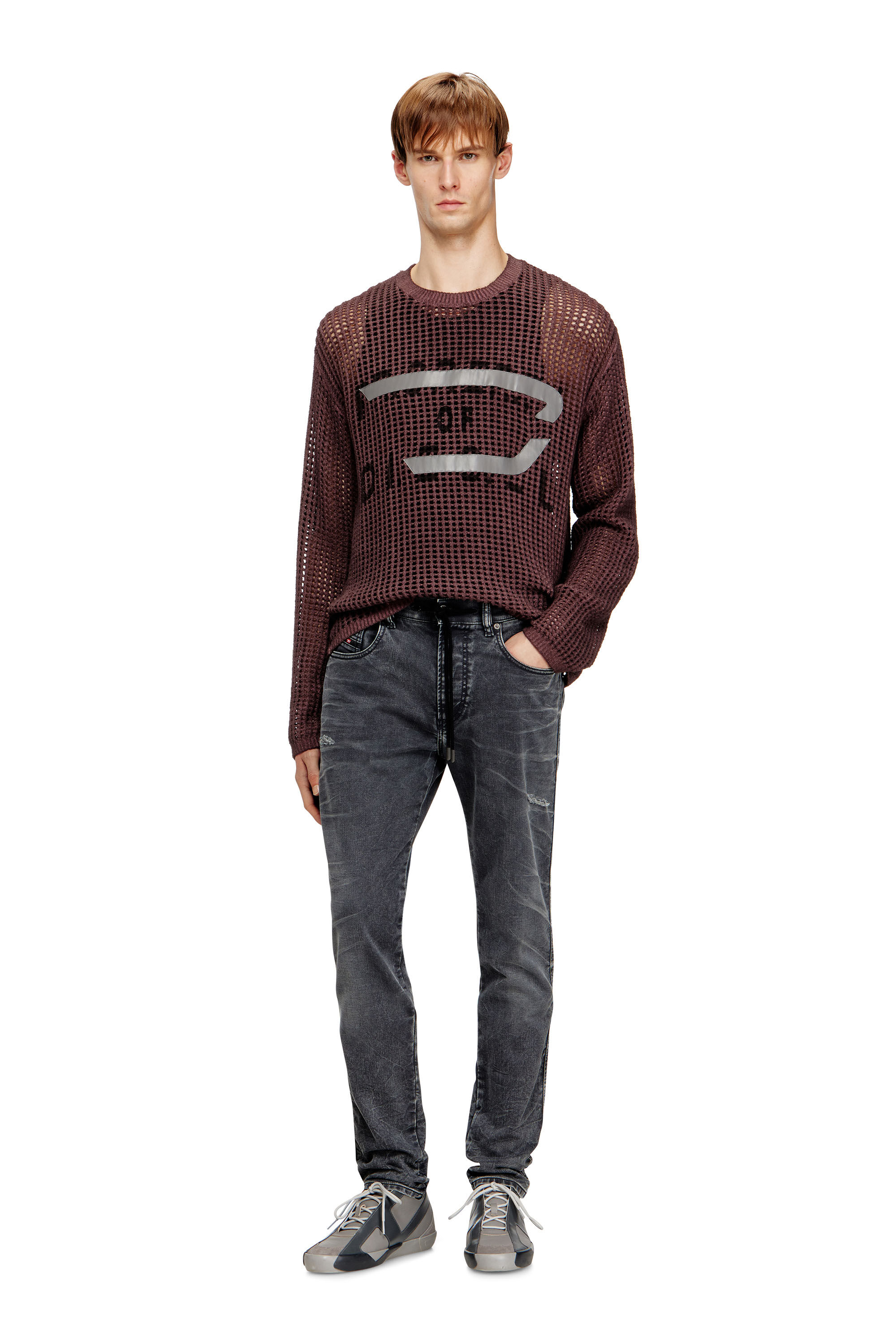 Diesel - Slim 2062 D-Strukt Joggjeans&reg; 068UF Uomo, Nero/Grigio scuro - Image 1