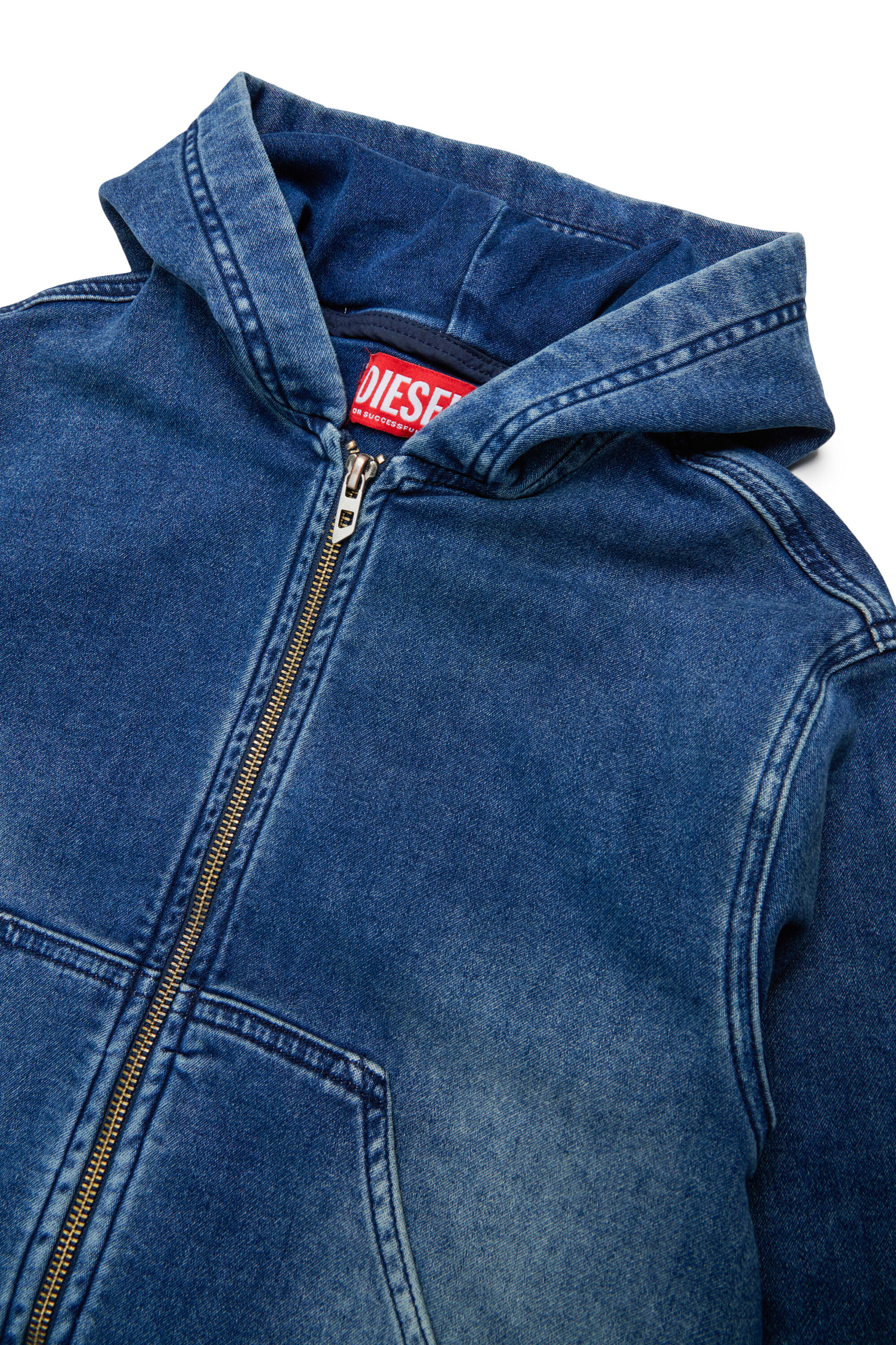 Diesel - STIMM-OVER JJJ, Herren Zip-up-Hoodie aus JoggJeans&reg; in Dunkelblau - 3