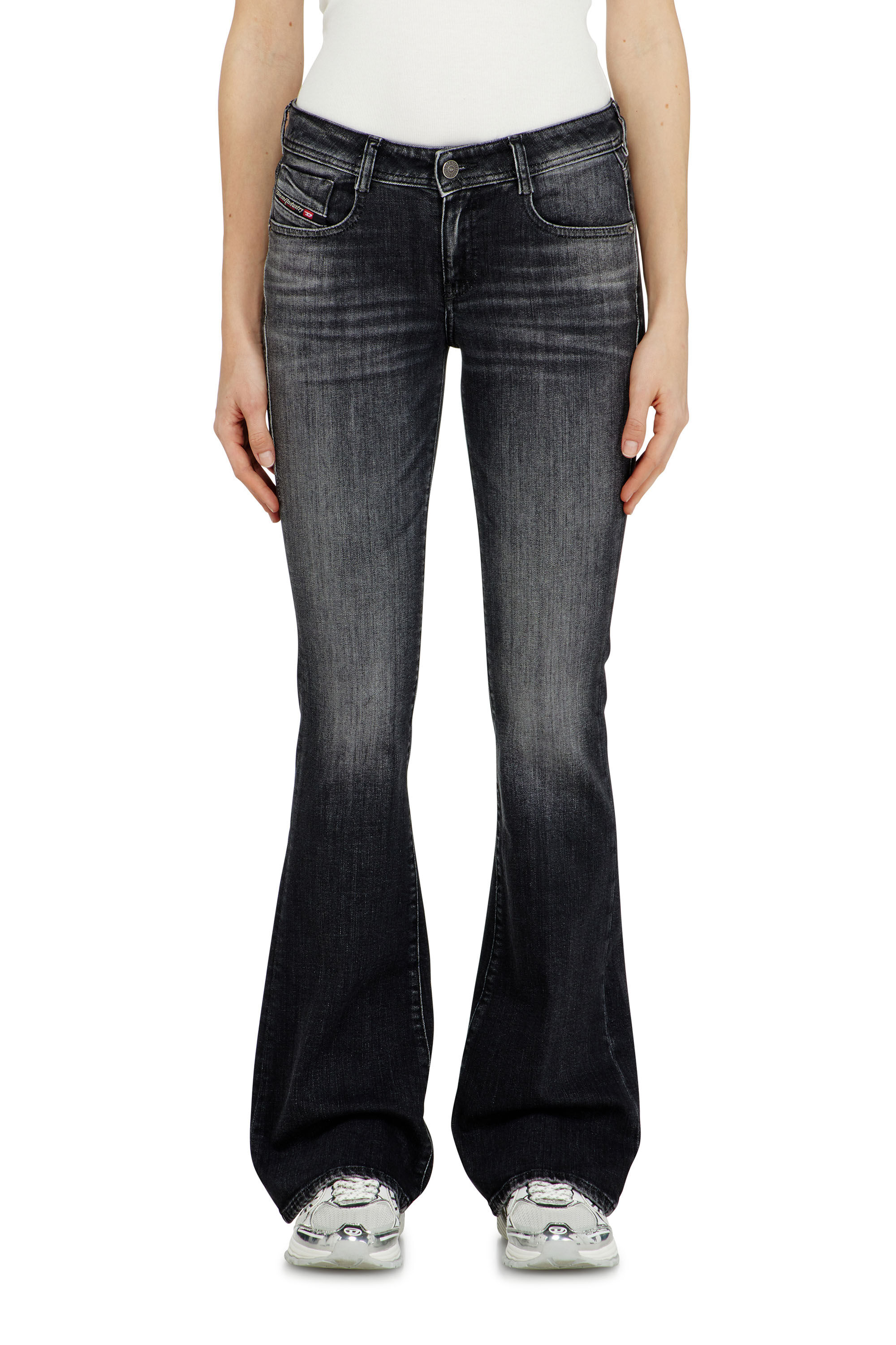 Diesel - Bootcut Jeans 1969 D-Ebbey 09L98 Donna, Nero/Grigio scuro - Image 4