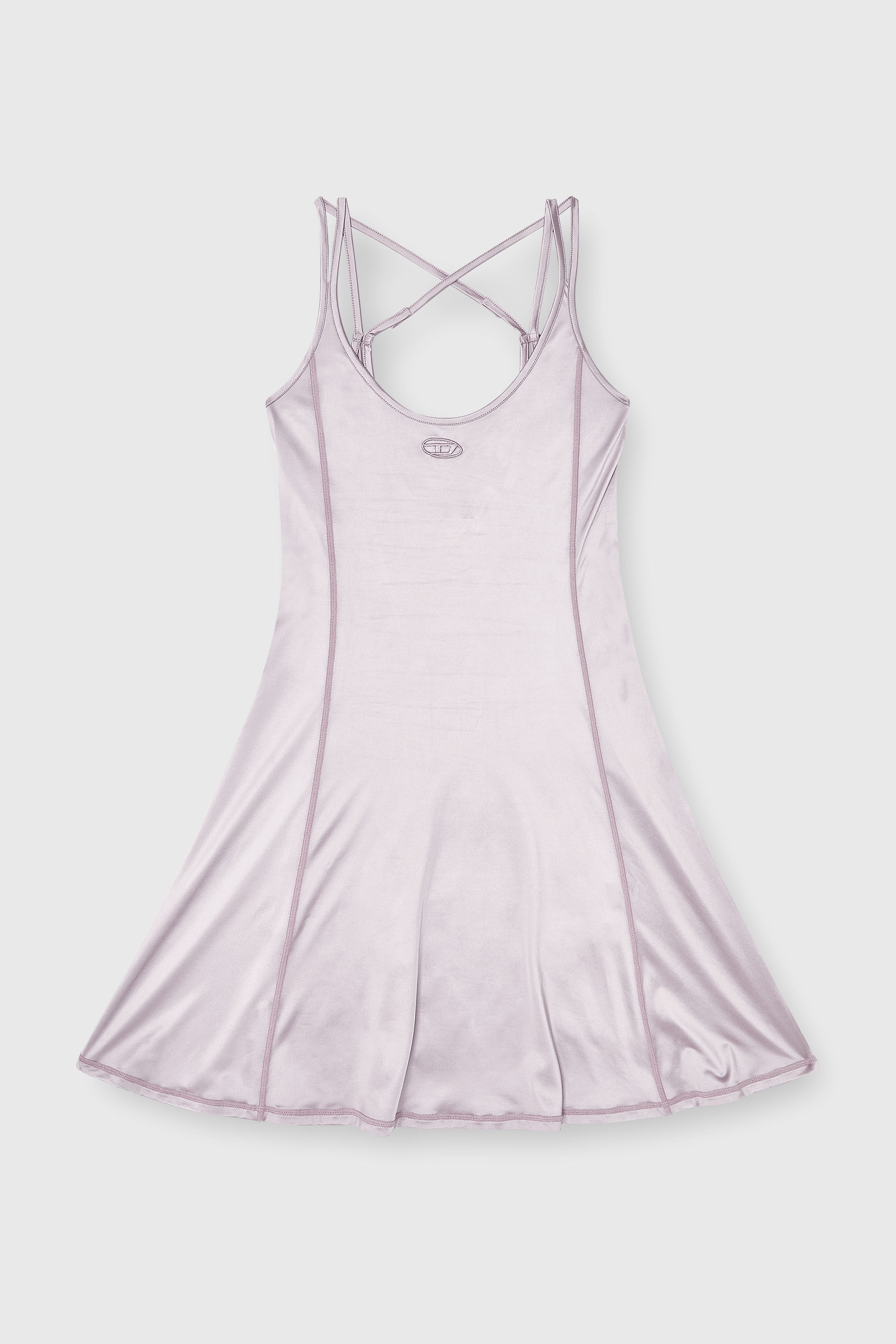 Diesel - D-IMMY, Damen Flie&szlig;endes Minikleid mit doppelten Tr&auml;gern in Lila - 2