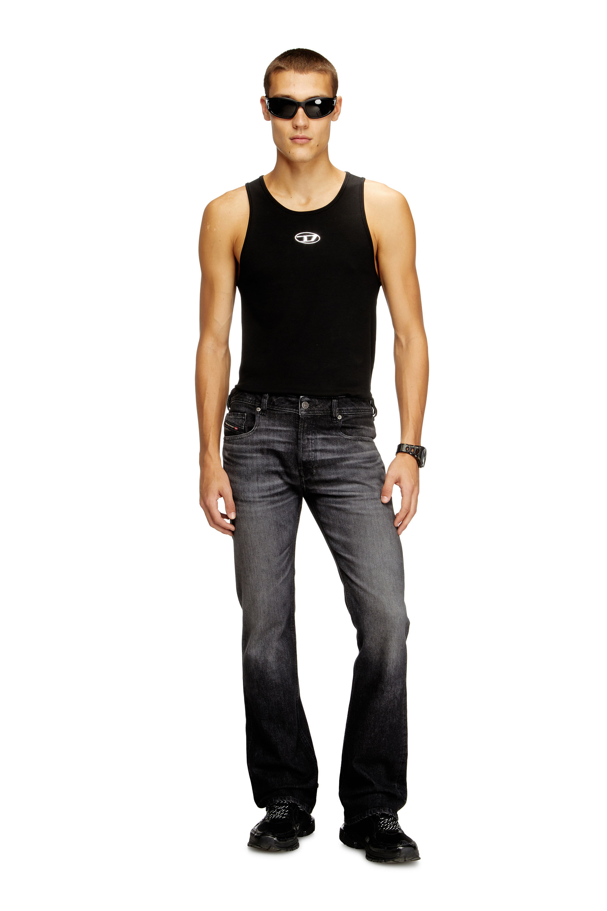 Diesel - Bootcut Jeans 2007 Zatiny 09N48 Homme, Noir/Gris foncé - Image 1
