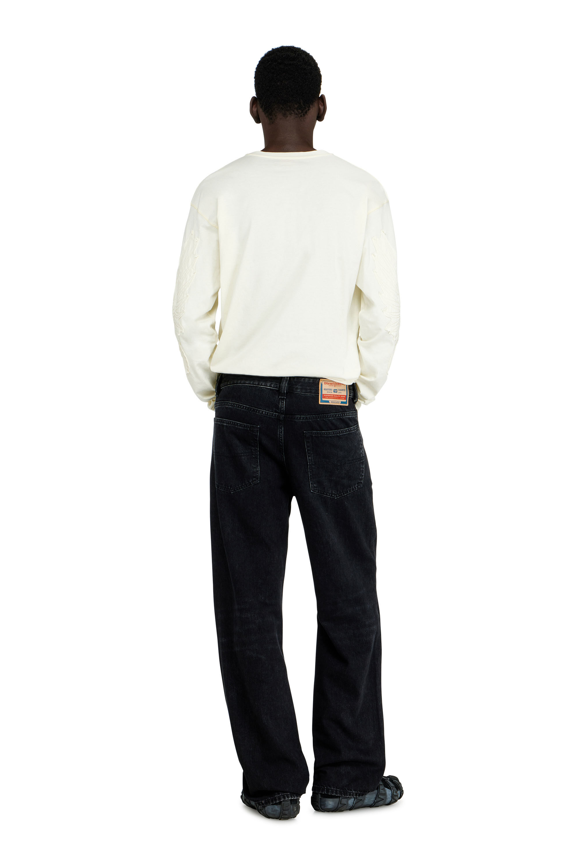 Diesel - Relaxed Jeans 2001 D-Macro 09P09 Homme, Noir/Gris fonc&eacute; - Image 3