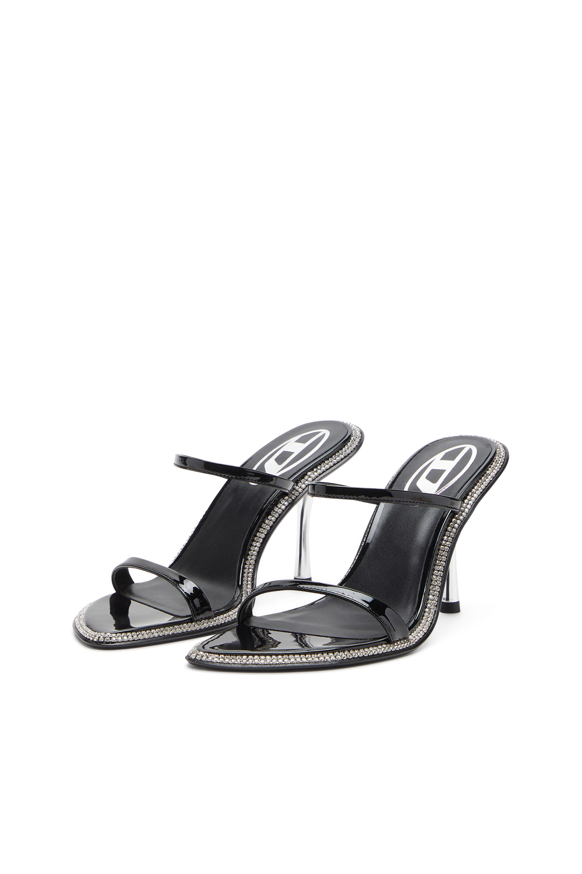 Diesel - D-HAVANNA SDL, D-Havanna-Mule in vernice con cristalli Donna in Nero - 8