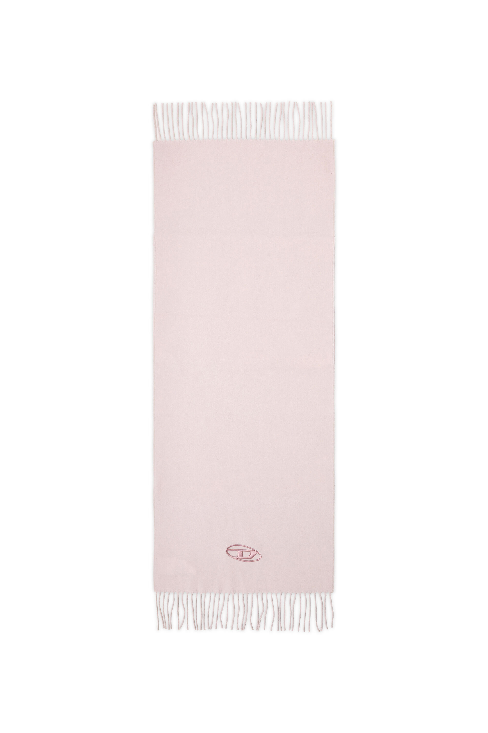 Diesel - S-IMON-D-LONG, &Eacute;charpe en m&eacute;lange de laine &agrave; bords frang&eacute;s Homme in Rose - 2