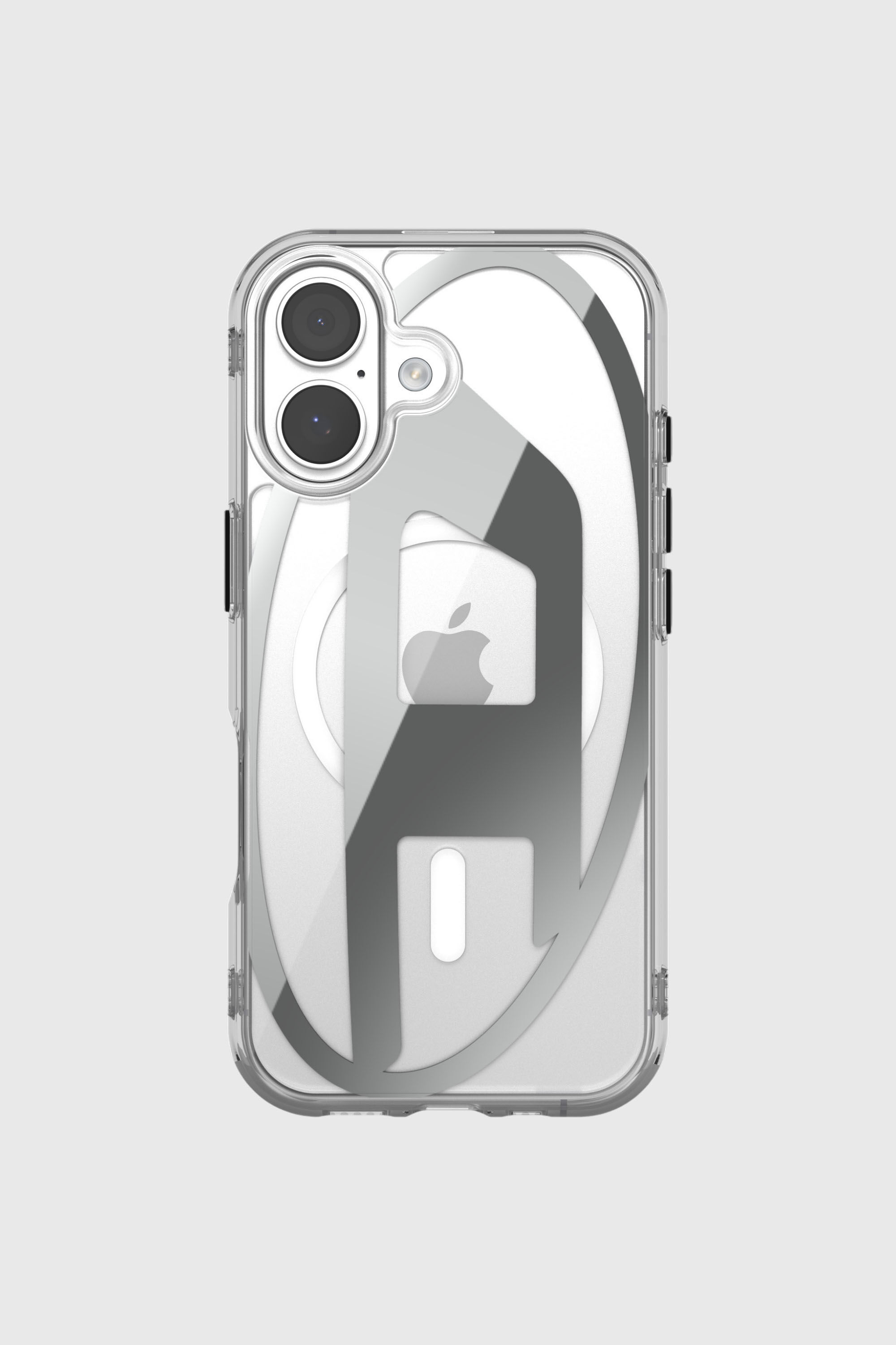 Diesel - 60411 AOP CASE, Custodia Oval D Metallic con Magsafe per iPhone 17 Unisex in Grigio - 2
