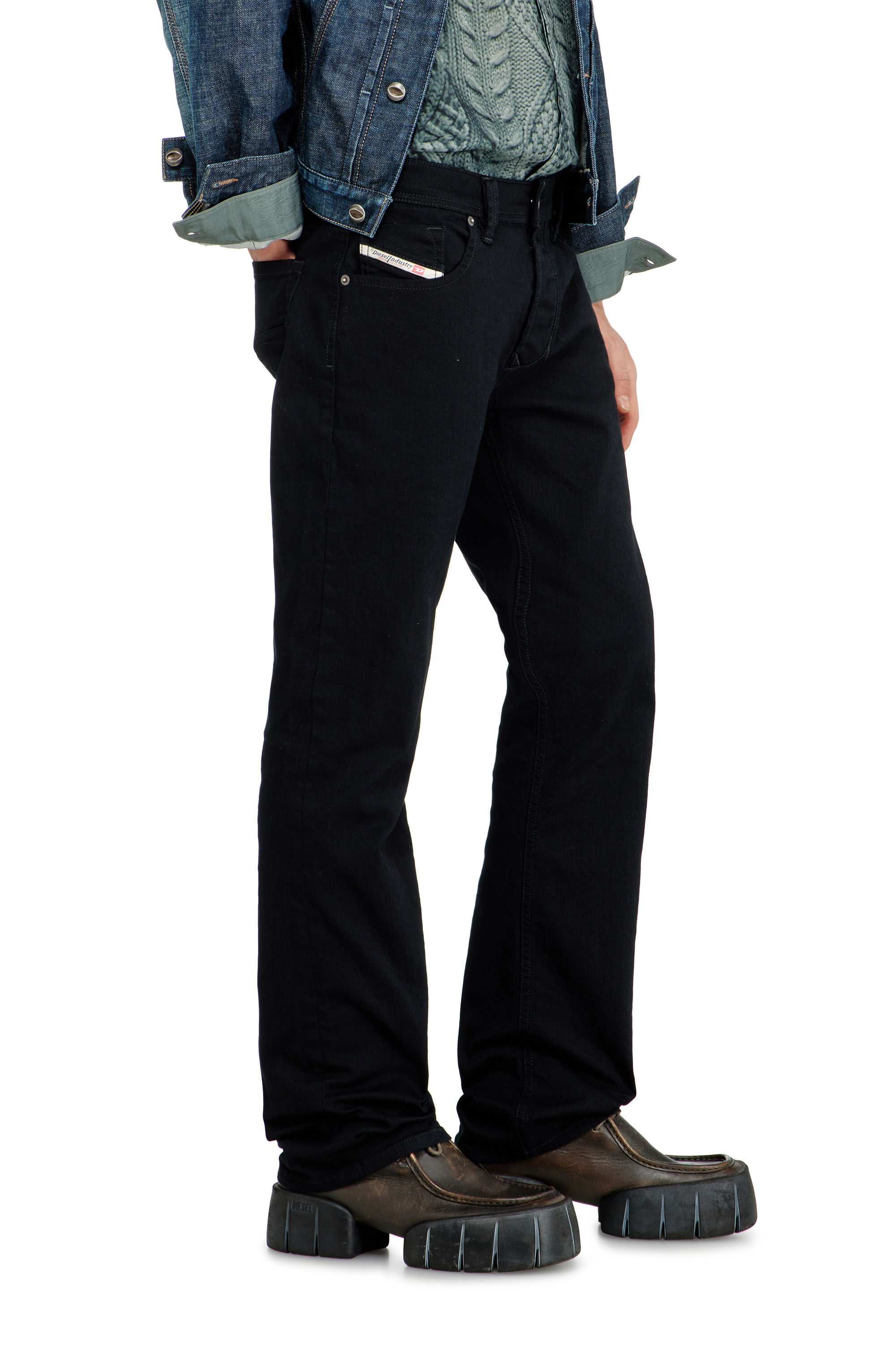 Diesel - Regular Jeans 1985 Larkee 0688H Homme, Noir/Gris fonc&eacute; - Image 7