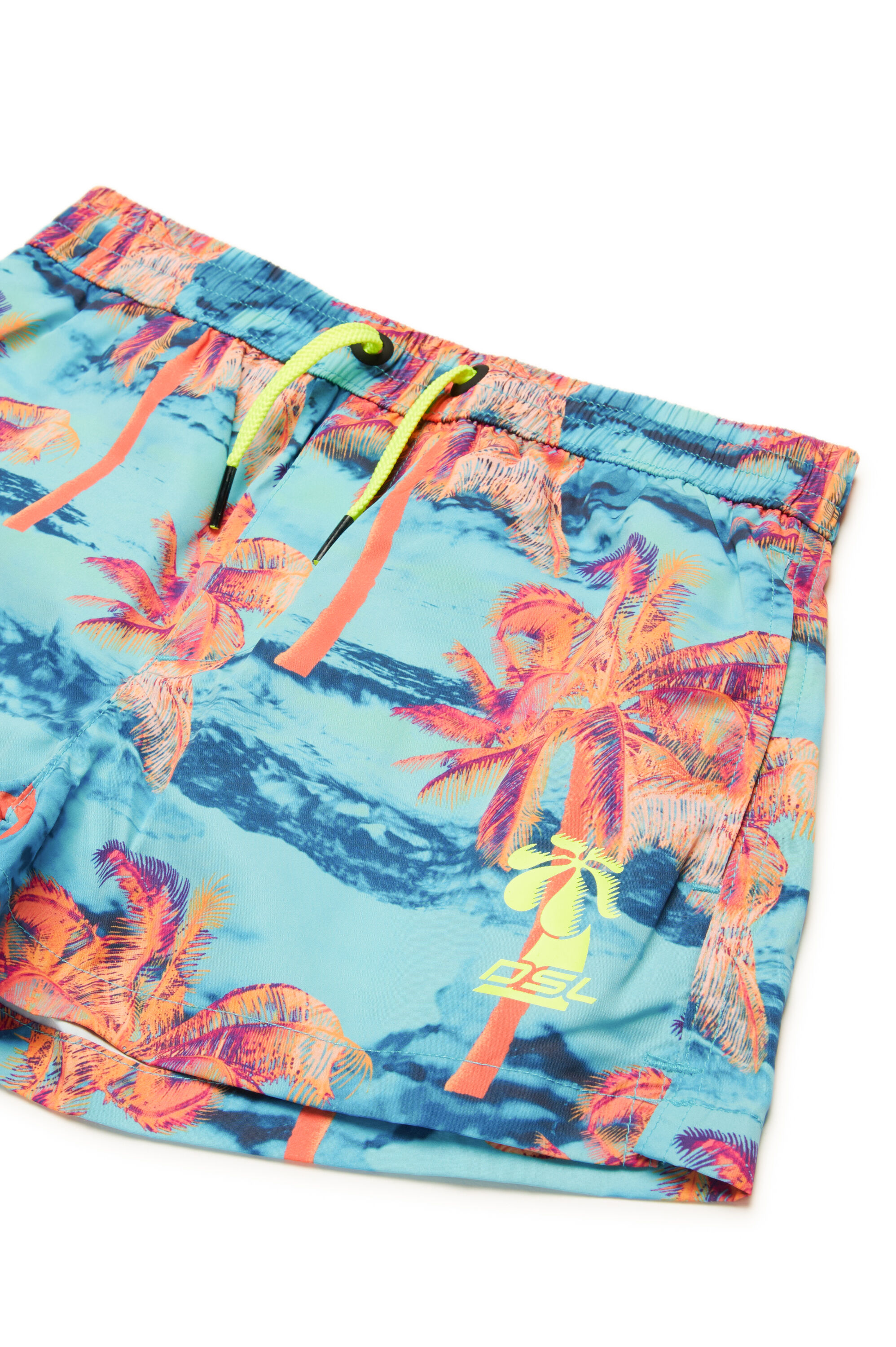 Diesel - MKEN37S, Short de bain imprimé palmier Homme in Polychrome - 3