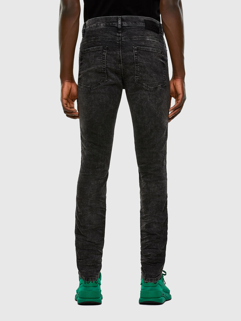 D Reeft Joggjeans 009fz Herren Jeans Skinny Schwarz Dunkelgrau Diesel