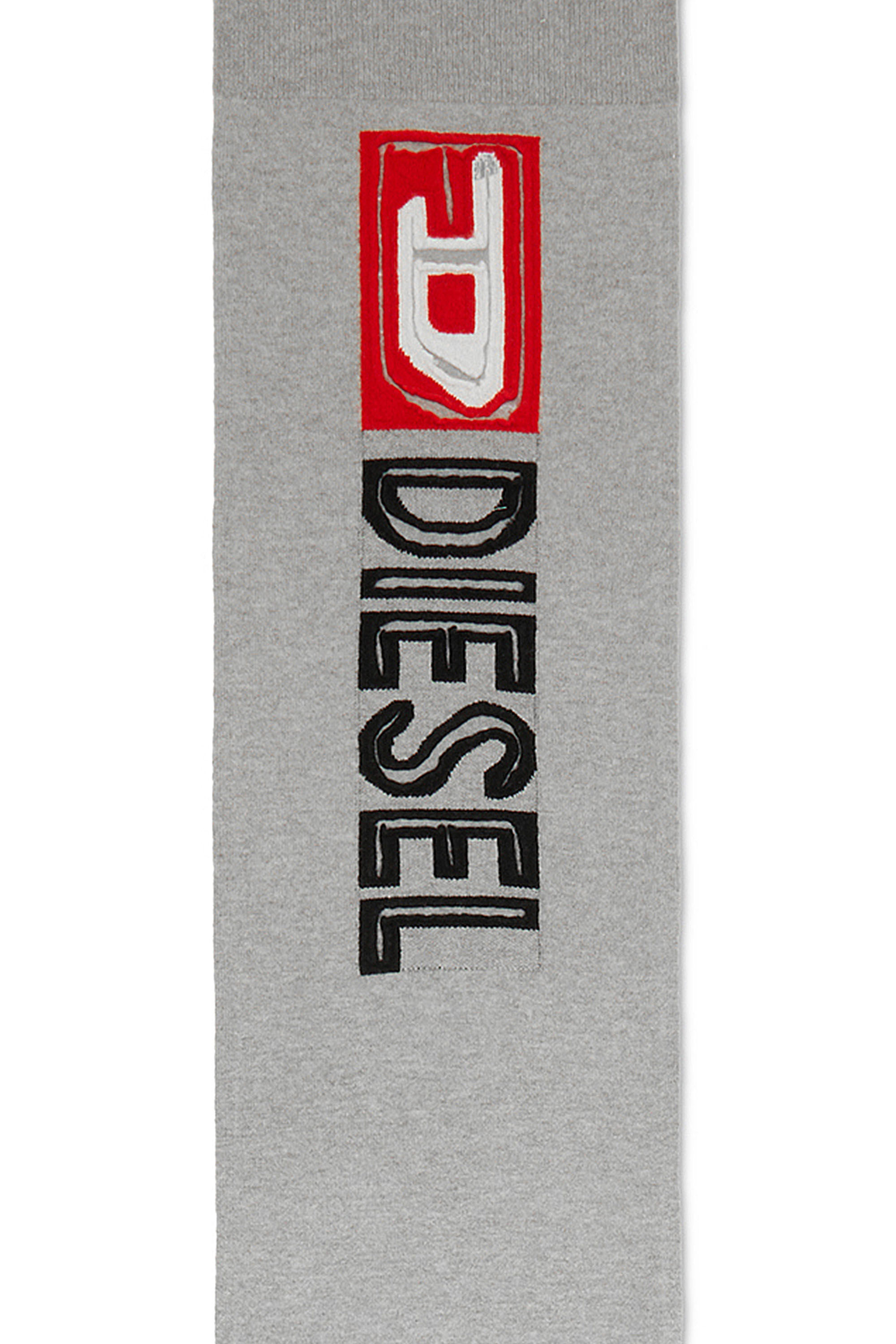 Diesel - K-PEFF, Mixte Écharpe en laine avec logo effet peel-off in Gris - Image 3