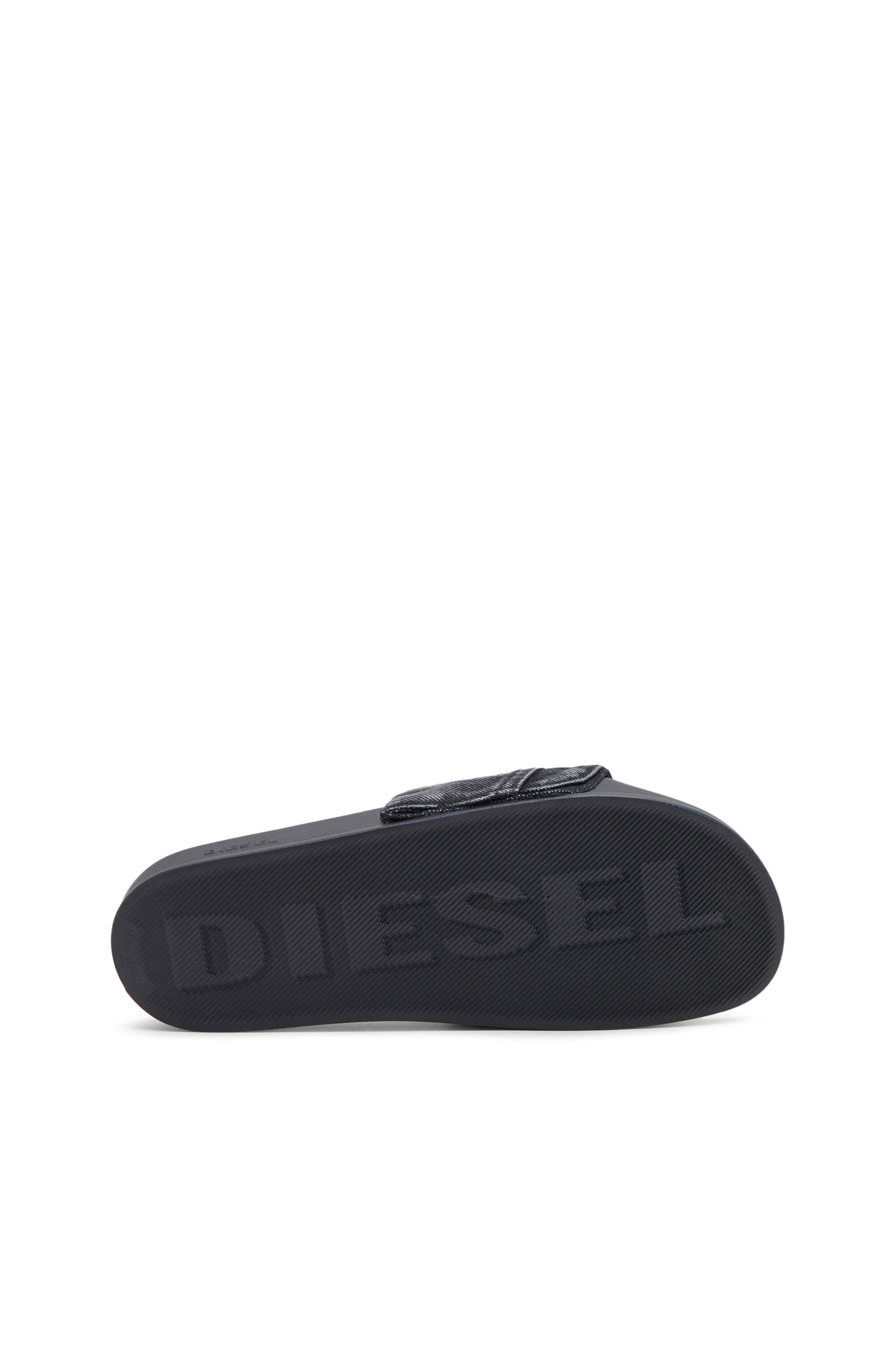 Diesel - SA-MAYEMI PK, Homme Sa-Mayemi PK - Claquettes de piscine en denim avec poches utility in Noir - Image 4