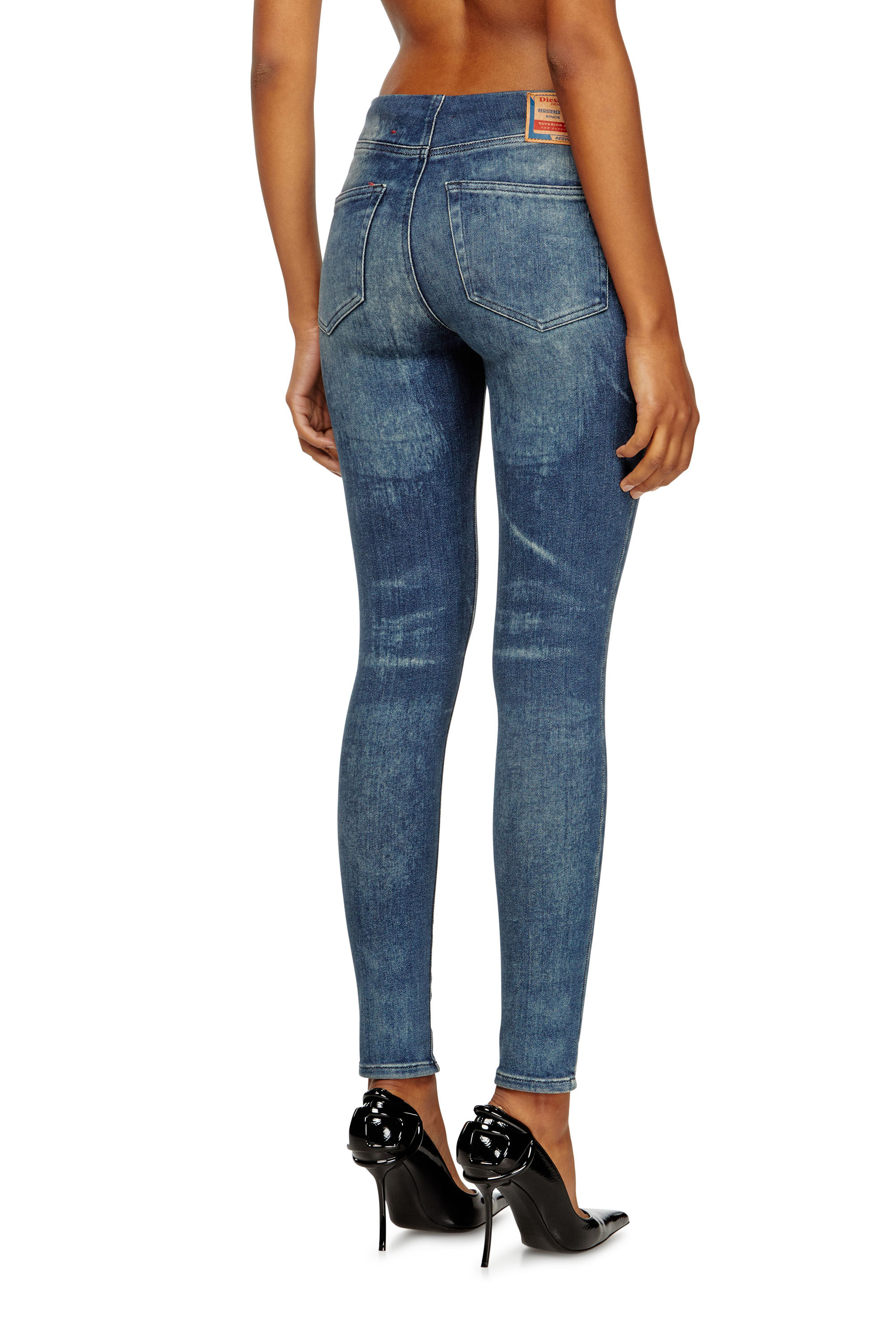 Diesel - Slim Jeans D-Gnol 09M95 Donna, Blu medio - Image 4