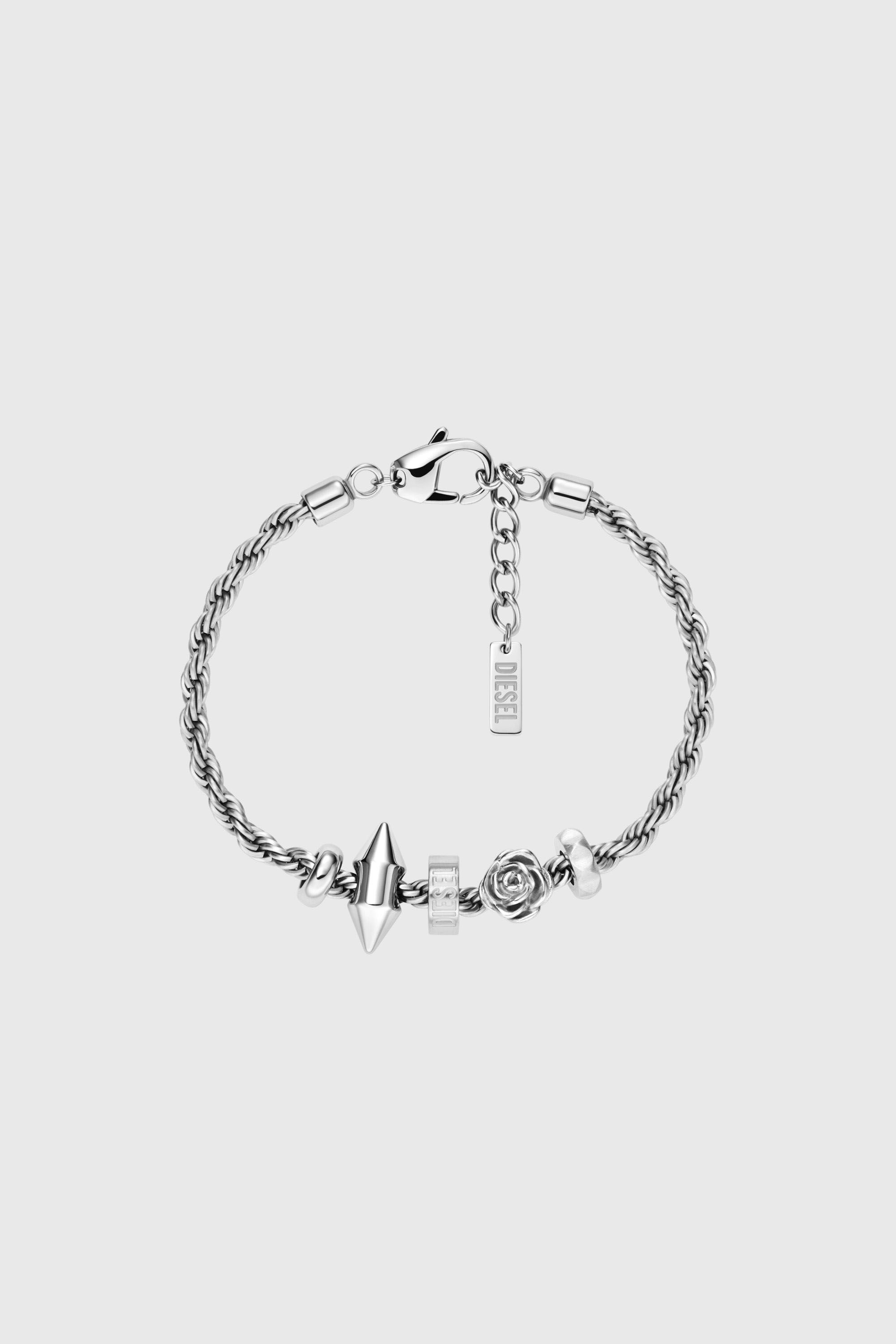 Diesel - DX1622040 JEWELLERY, Unisex Armband mit Anh&auml;ngern aus Edelstahl in Silber - 1