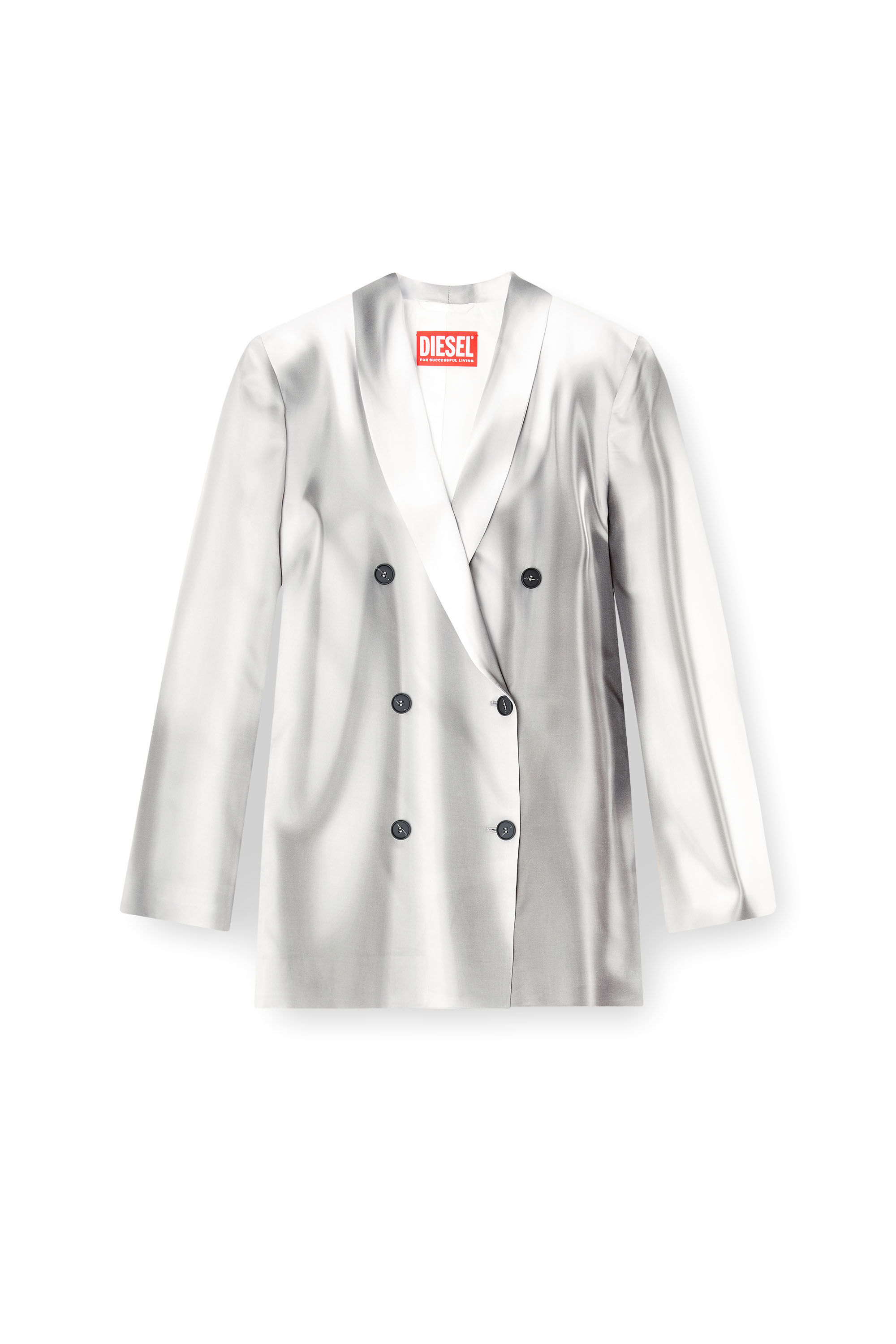 Diesel - G-AVINA, Blazer in raso con drappeggio trompe l'oeil Donna in Multicolor - 2