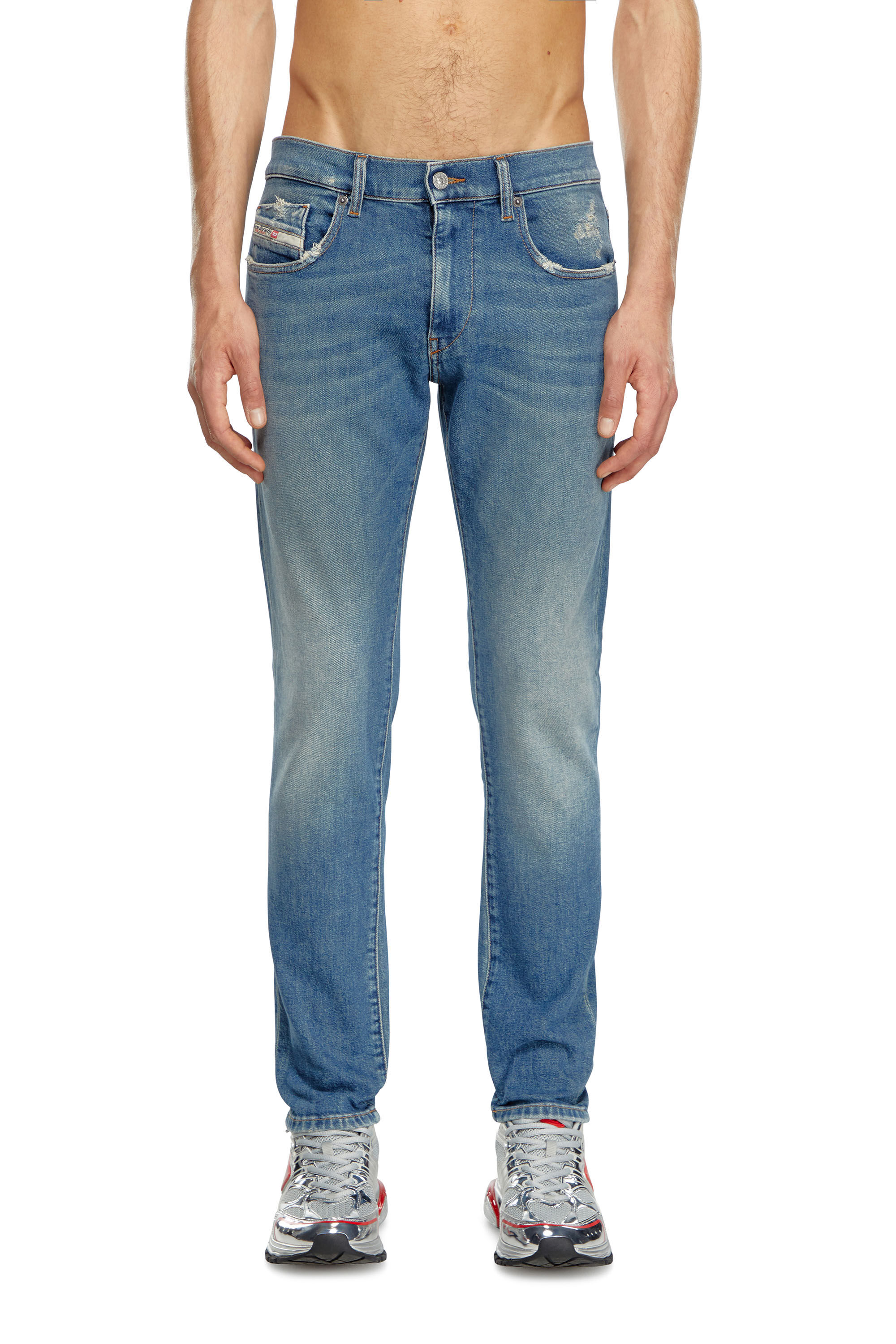 Diesel - Slim Jeans 2019 D-Strukt 0GRDG, Blu Chiaro - Image 3