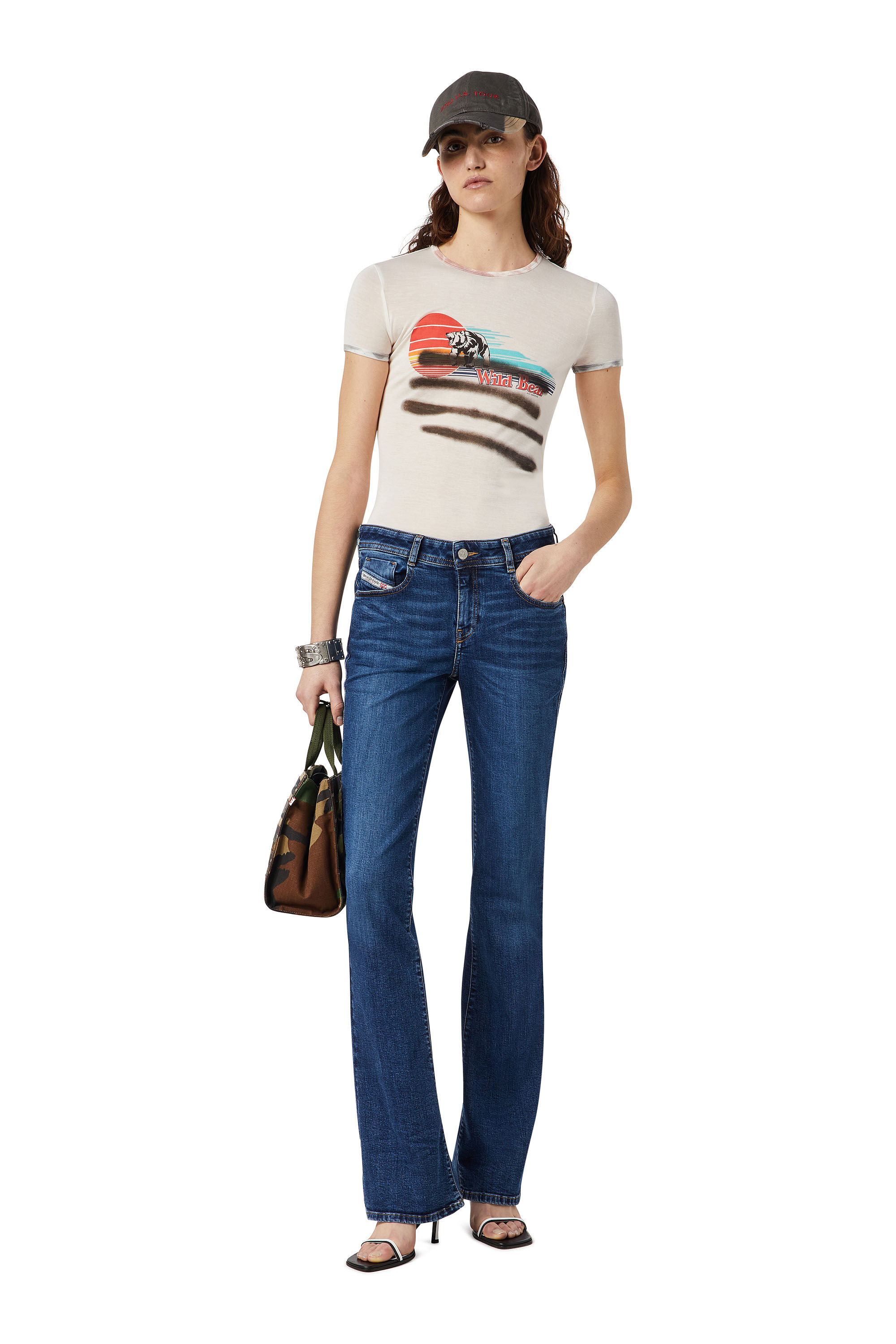 1969 D-EBBEY 0EIAF Donna: Jeans Bootcut and Flare Blu medio | Diesel