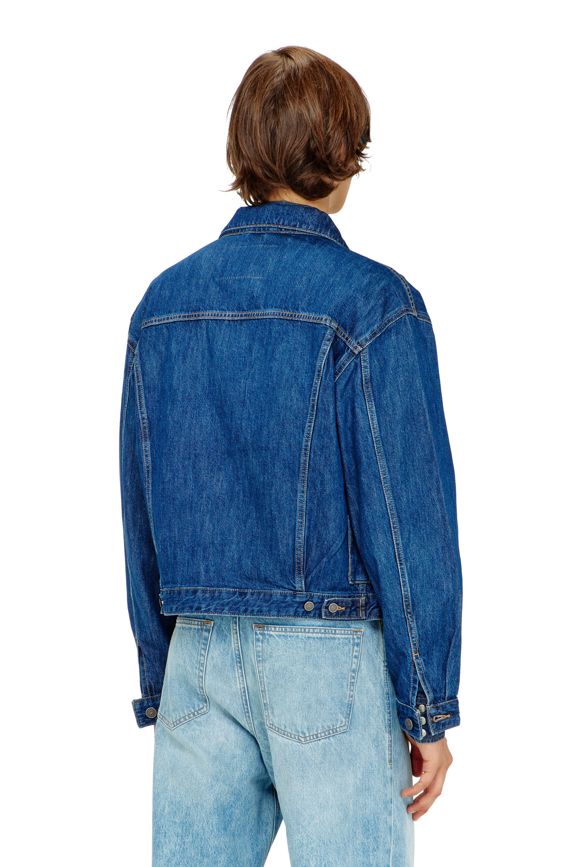 Diesel - D-RANGER, Veste trucker en denim Homme in Bleu - 4