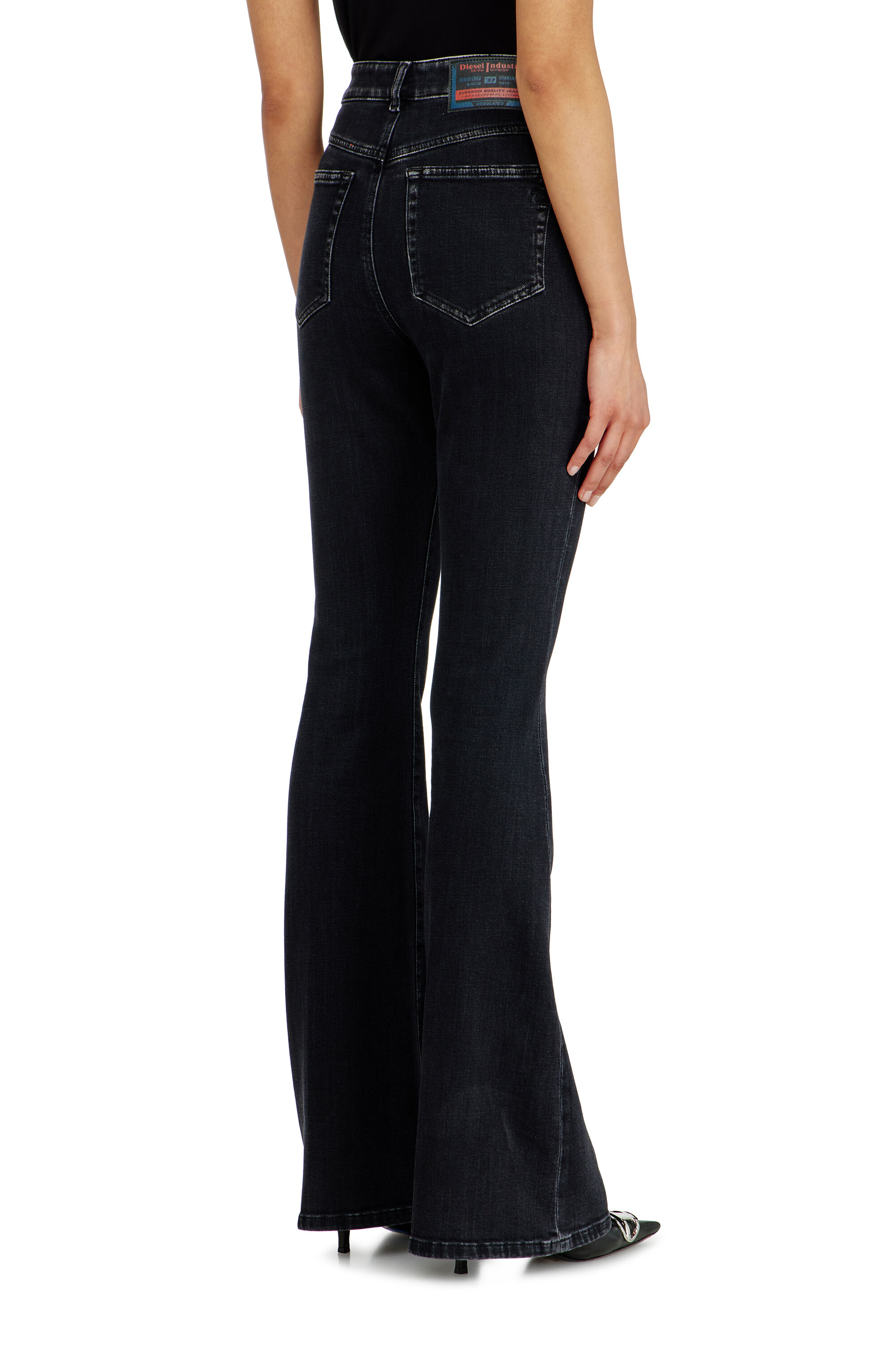 Diesel - Bootcut Jeans 1973 D-Partt 09P75 Donna, Nero/Grigio scuro - Image 5